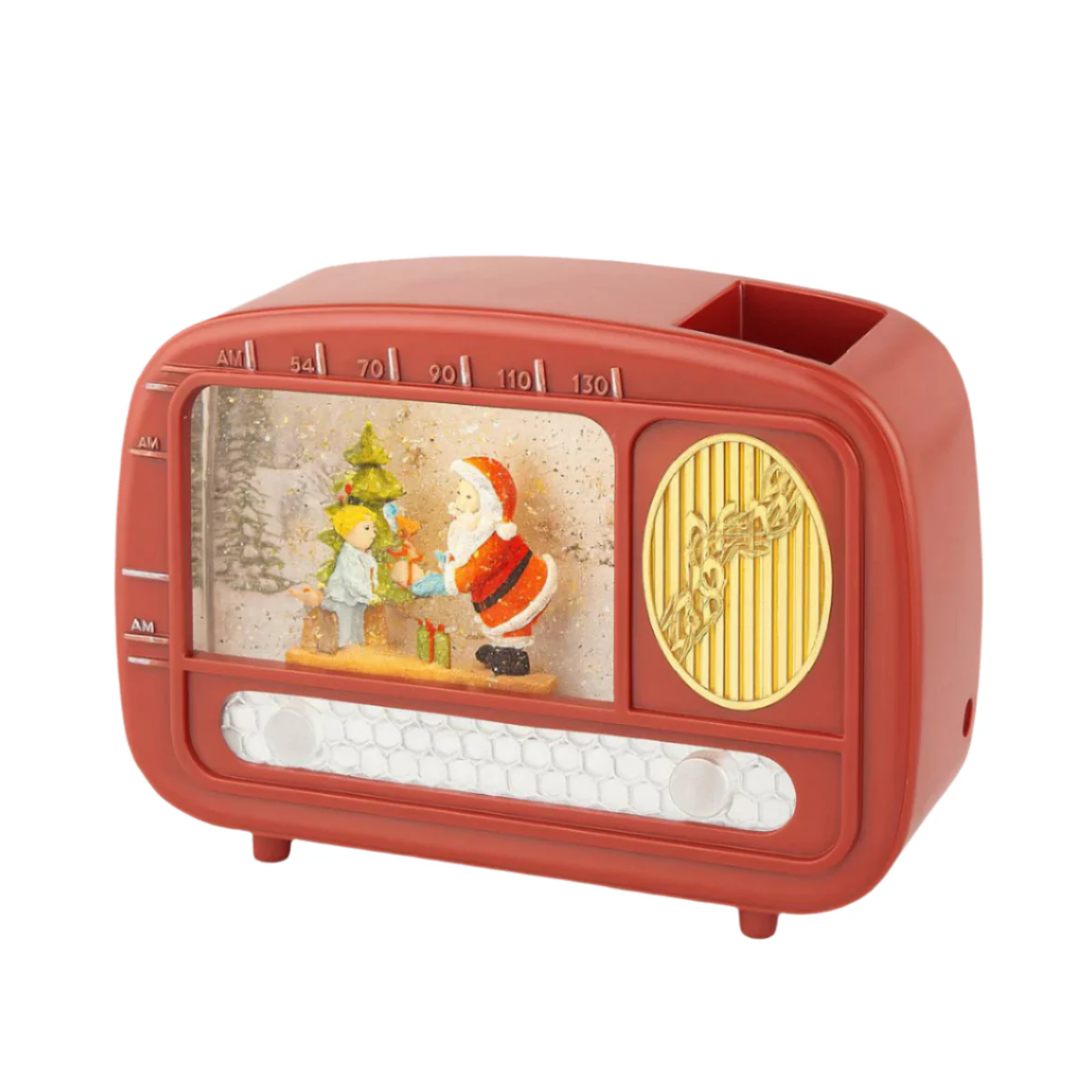 Christmas radio with water including bright LED Santa Claus cm 22x6.3 15.5h