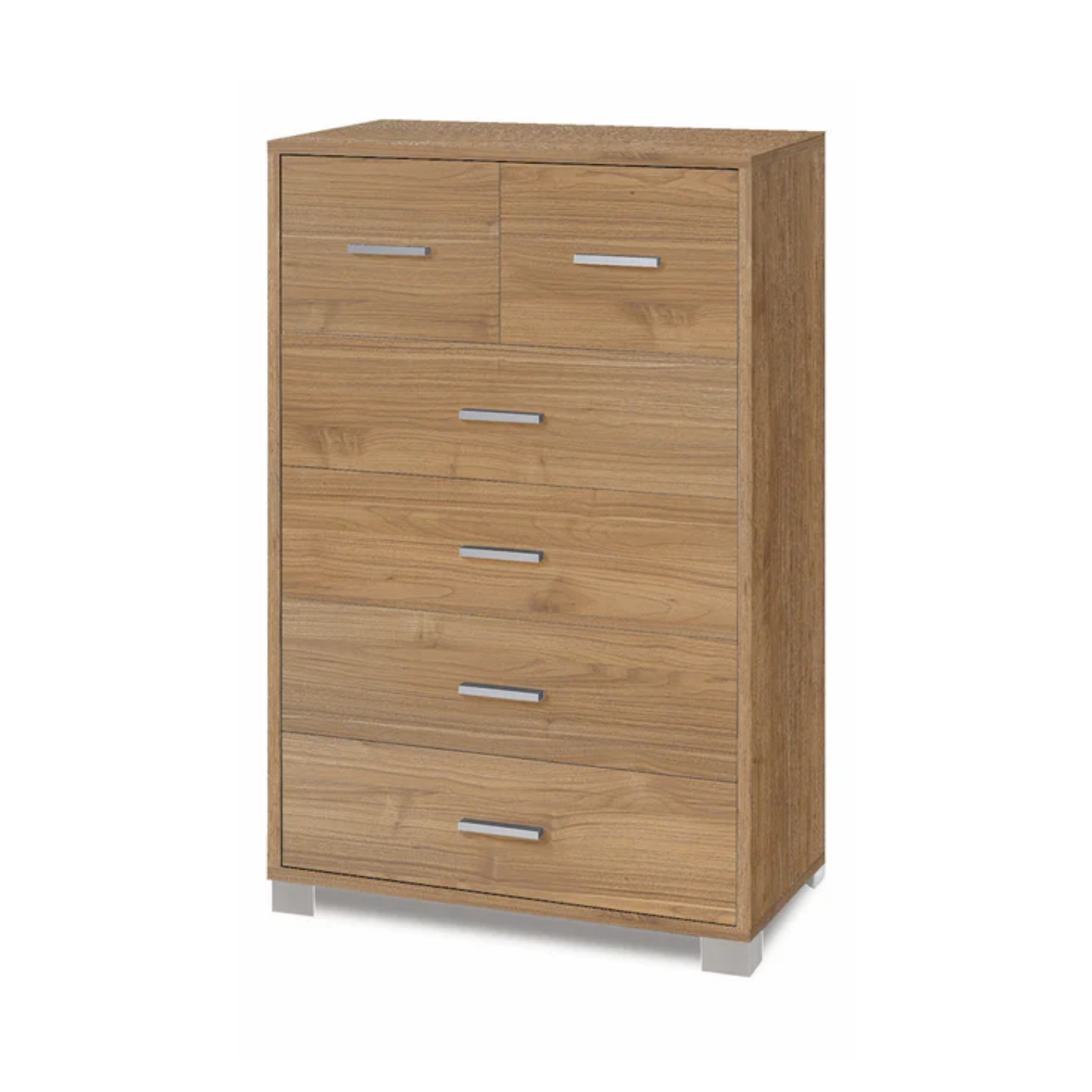 "Dublin" 4+2 drawer cabinet with wooden feet, 70x41 cm, 112 cm high