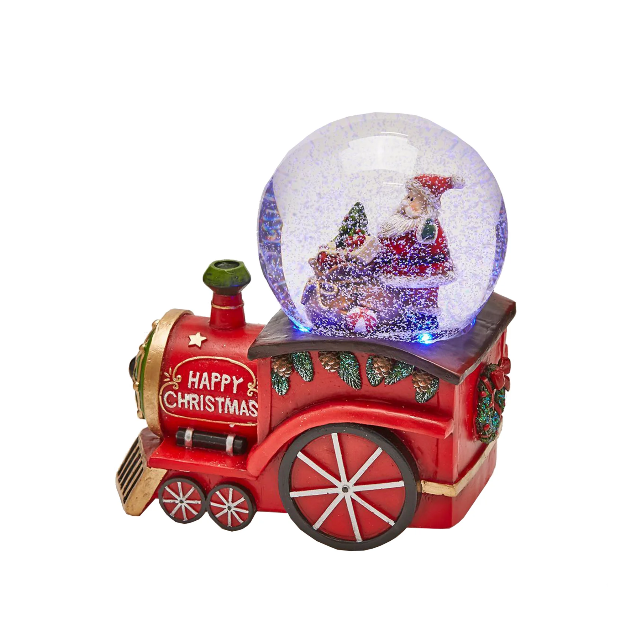 Christmas snow globe with Santa Claus, crystal decoration, 22 cm high.