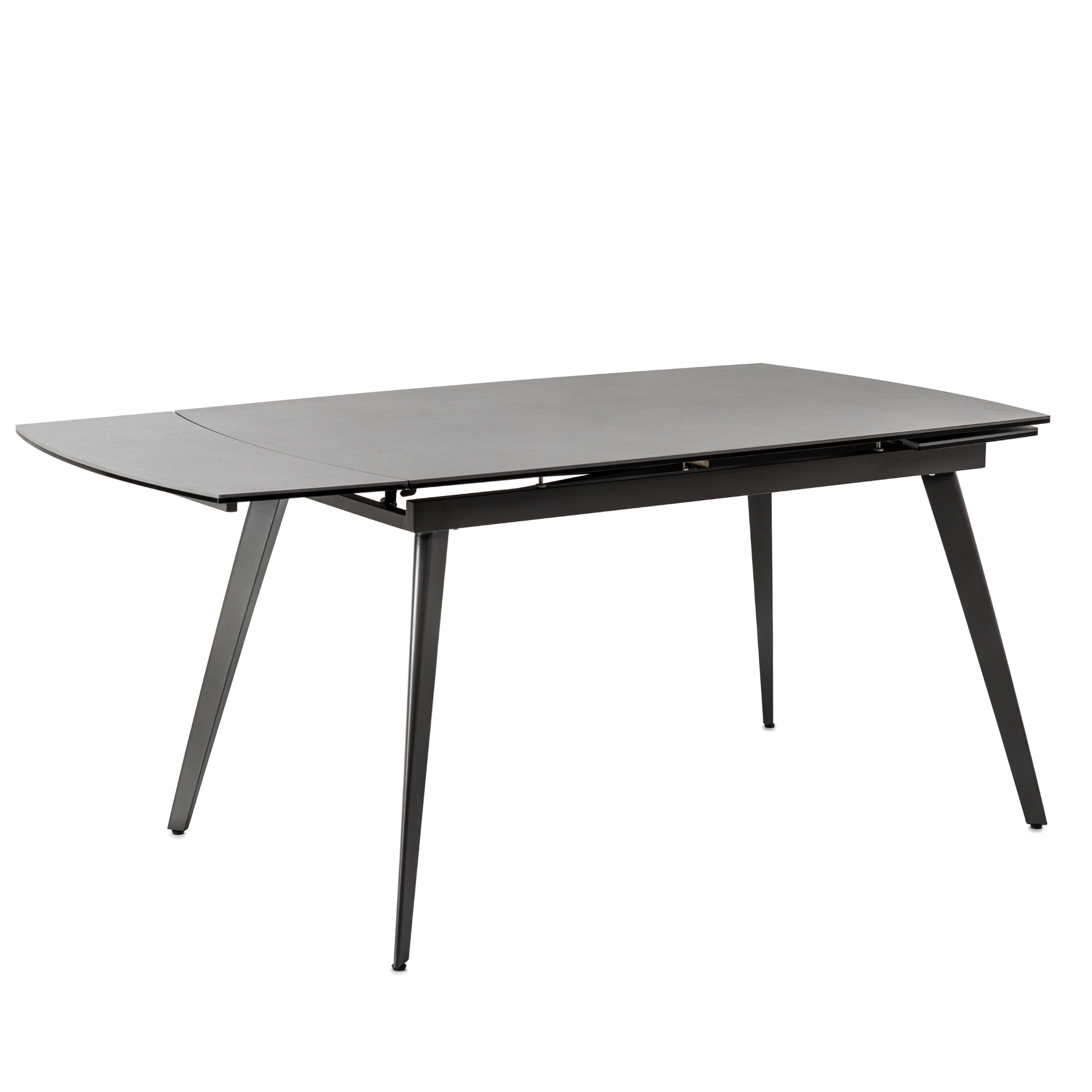Modern extendable ceramic living room table "Melany" with metal legs