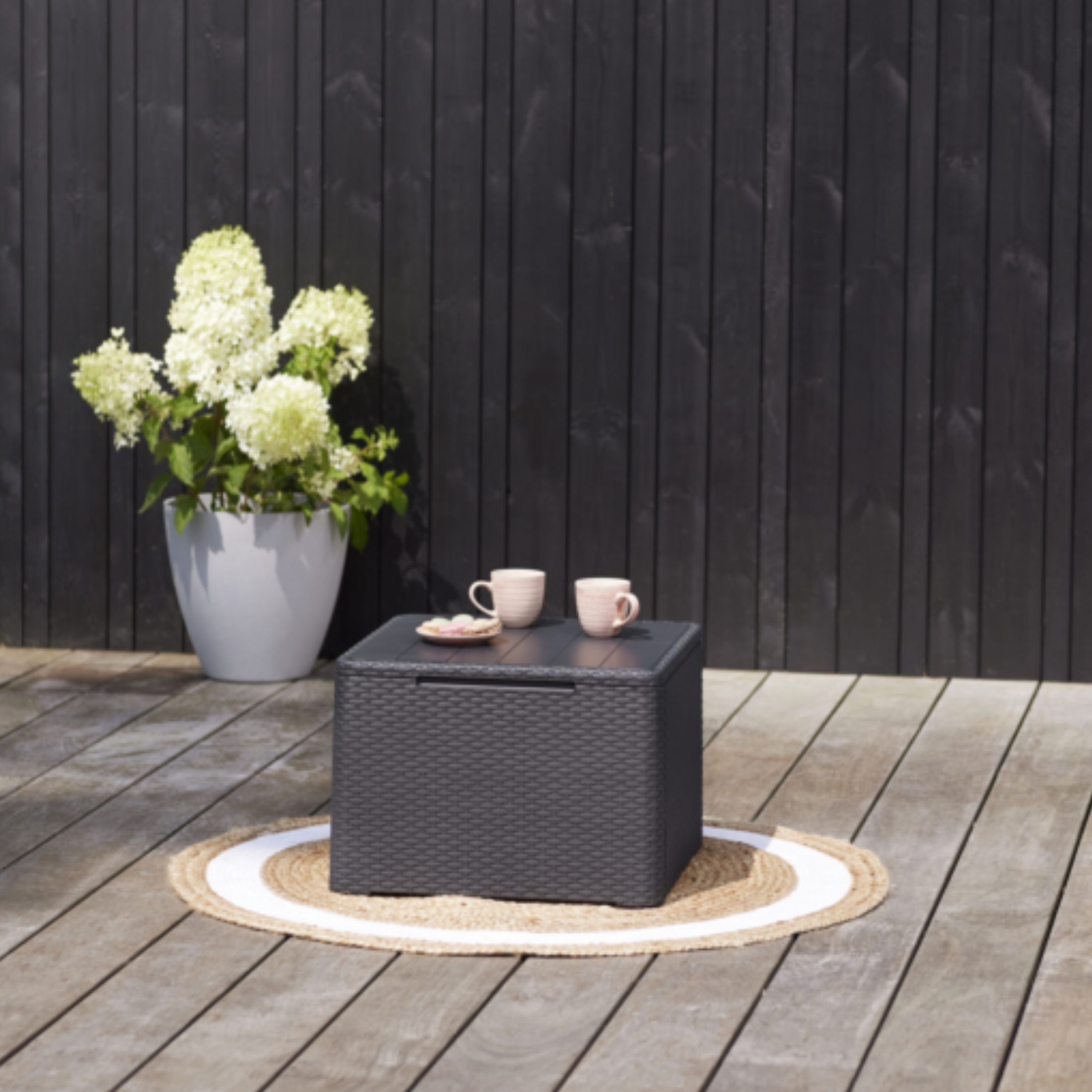 "Claire double" resin garden lounge set with 2 sofas and 1 table