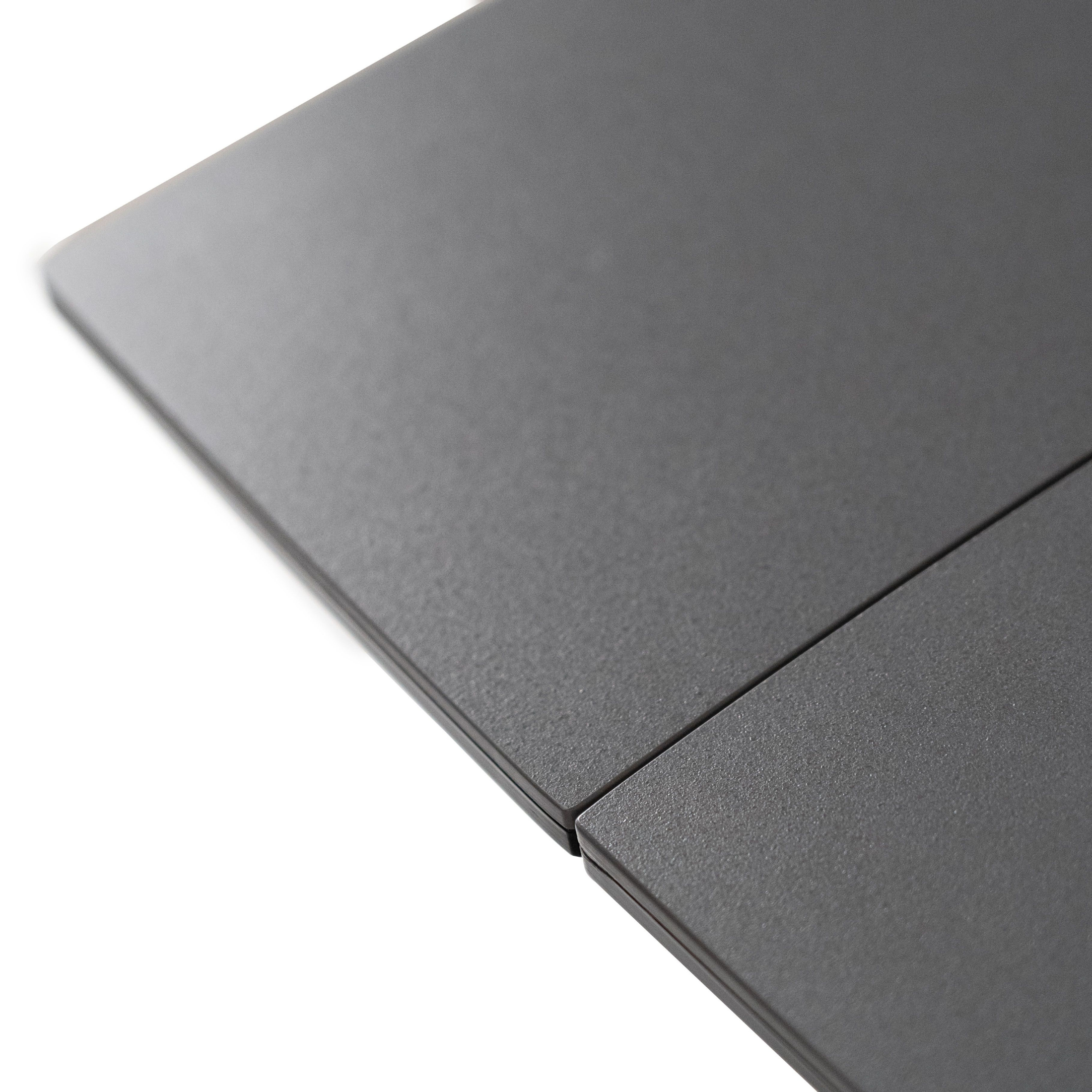 Modern extendable ceramic living room table "Melany" with metal legs