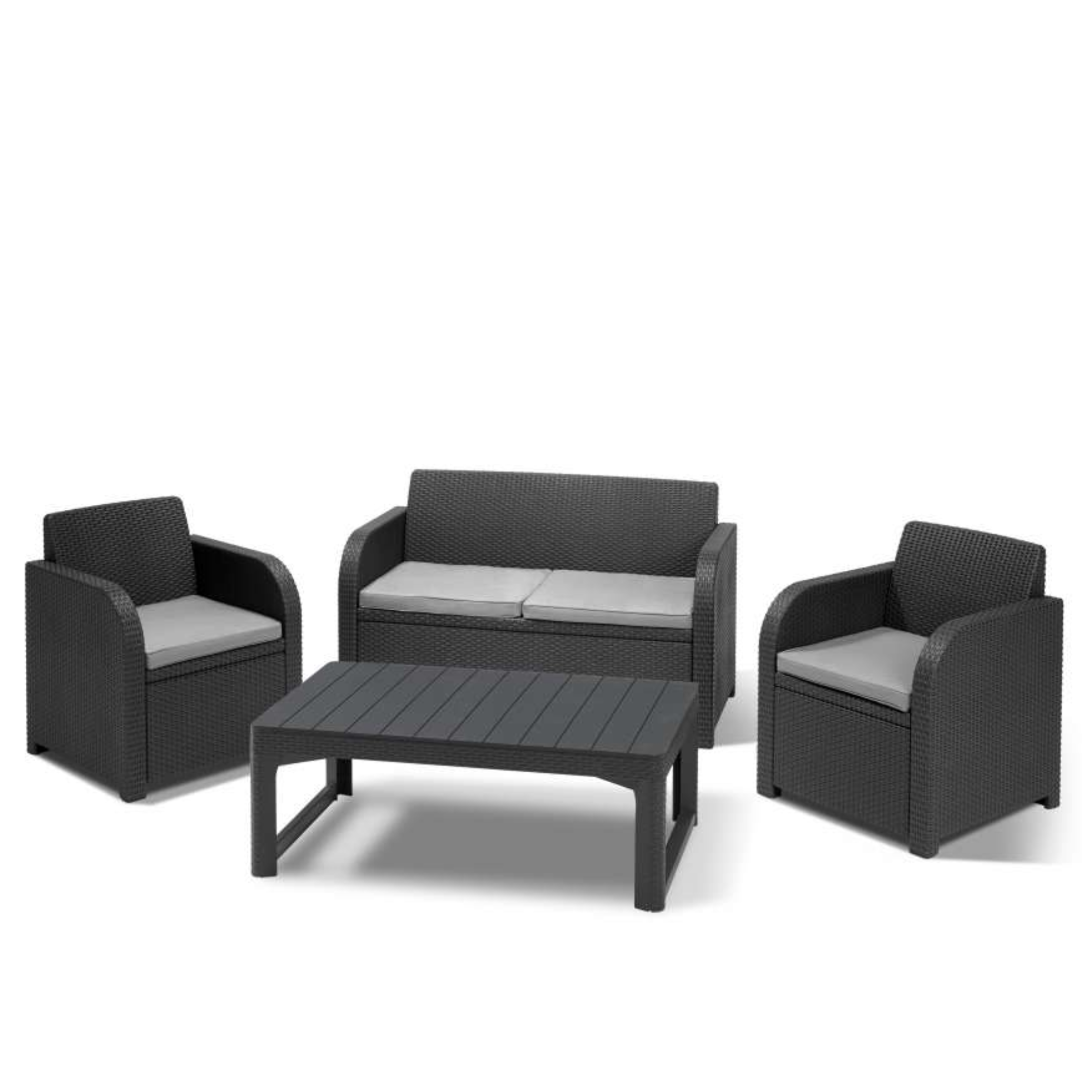 "Carolina" resin garden lounge set with extendable table