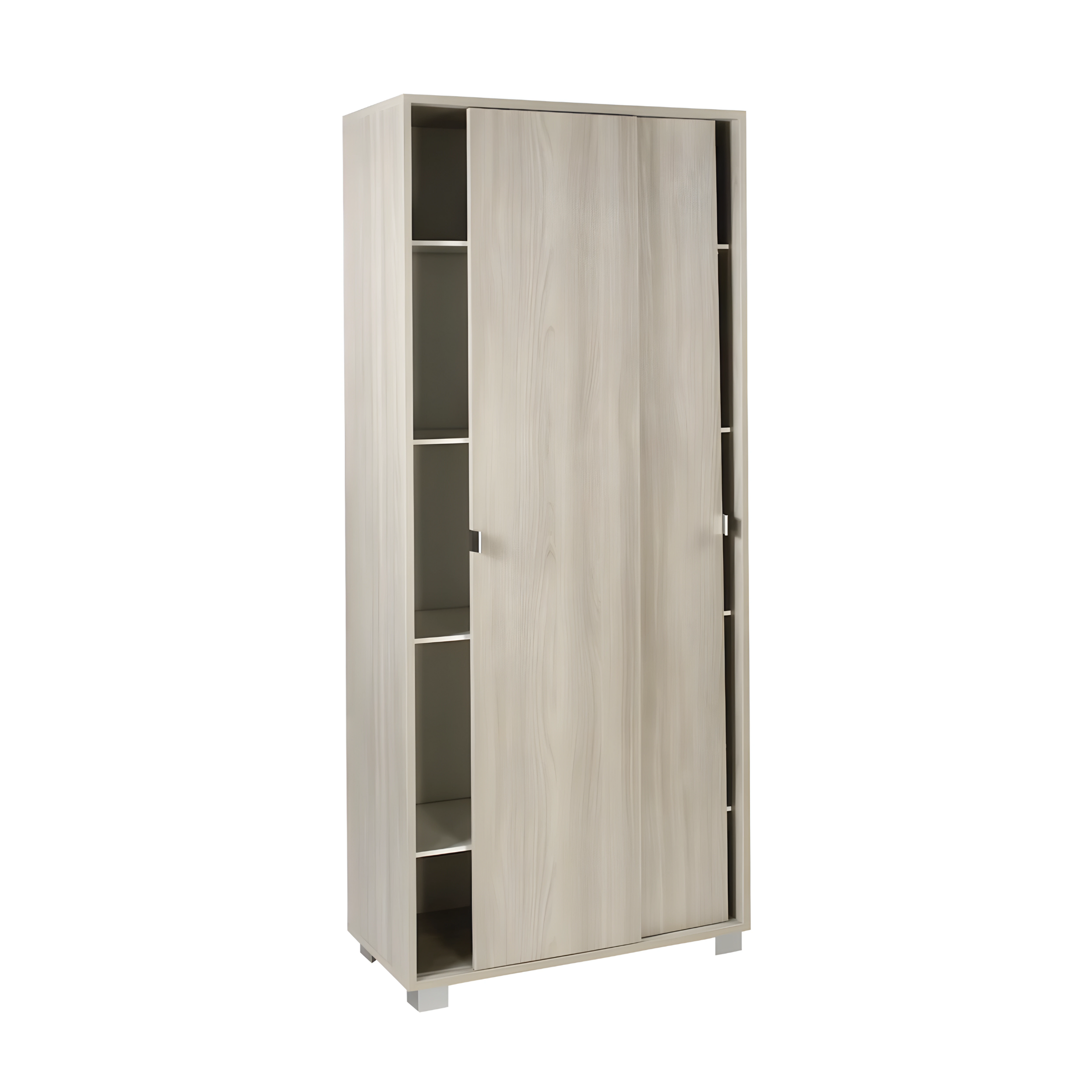 "Slide" 2-door wooden wardrobe with sliding doors, 82x41 cm, 190 cm high