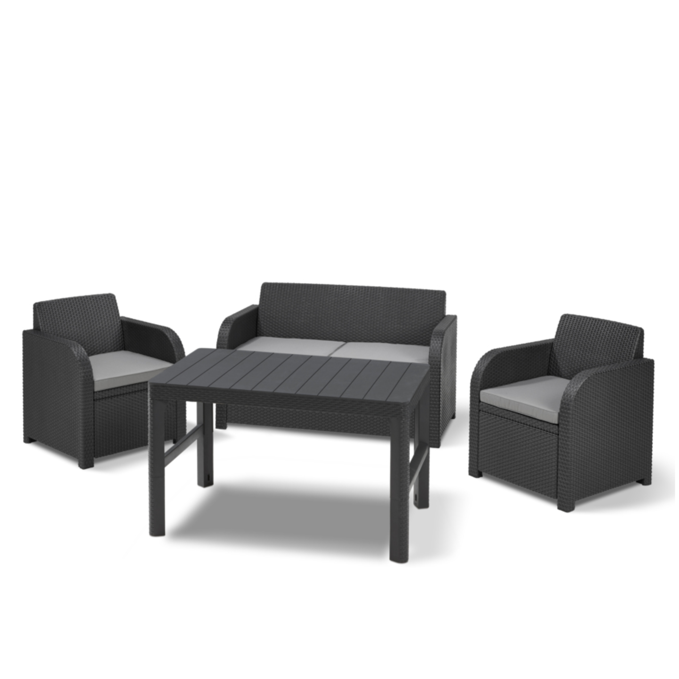 "Carolina" resin garden lounge set with extendable table