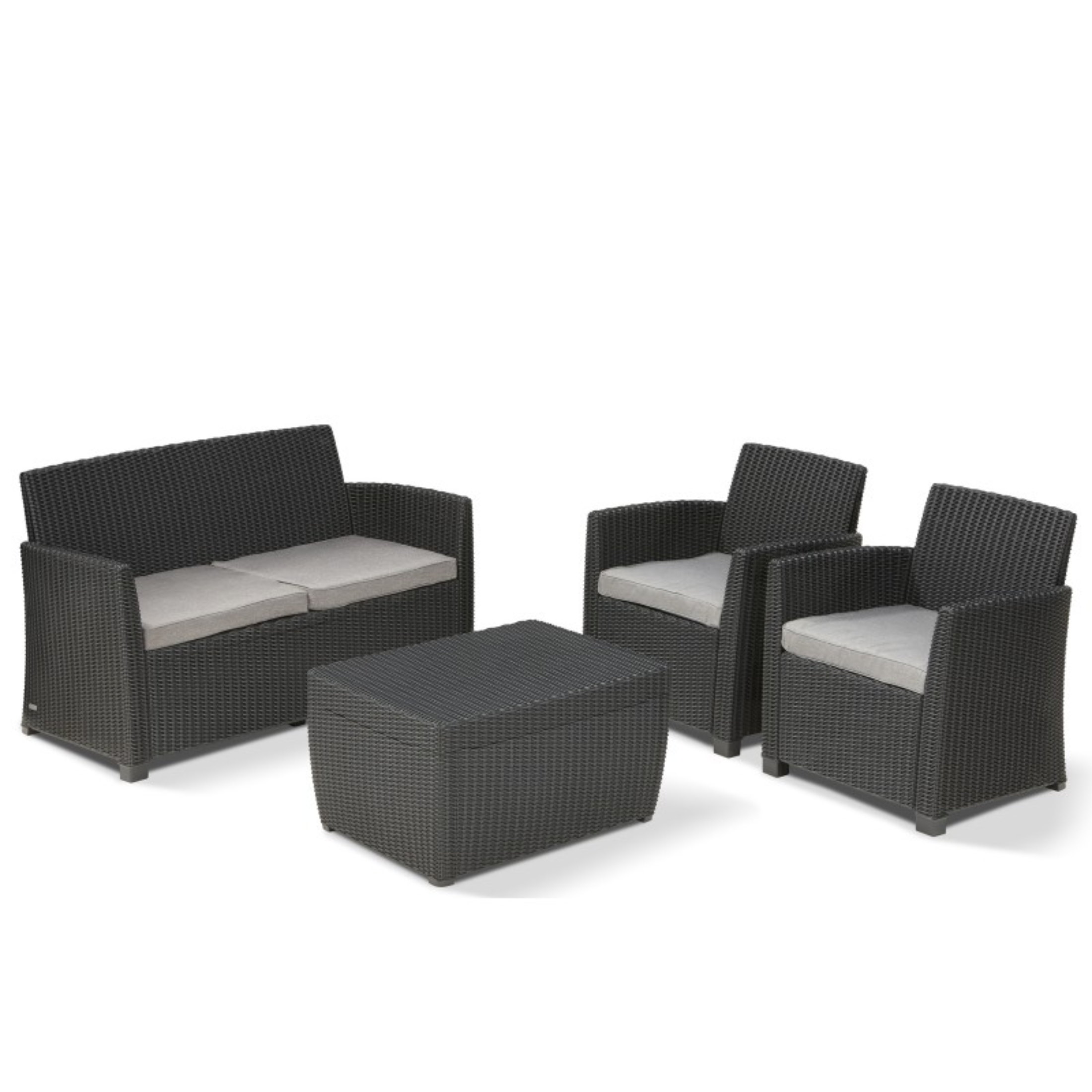 "Mia Lounge" garden lounge set: sofa, 2 armchairs, and coffee table