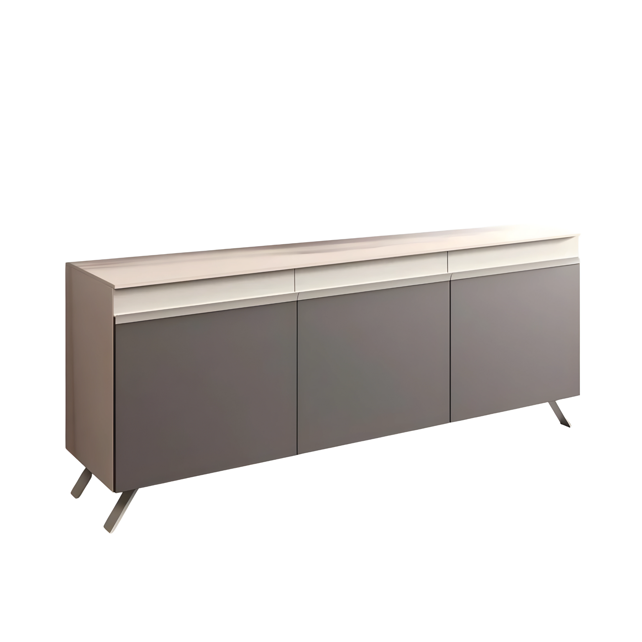 Modern living room sideboard "Abaco Day" with 3 doors and groove handle cm 180x48.5 85.2h