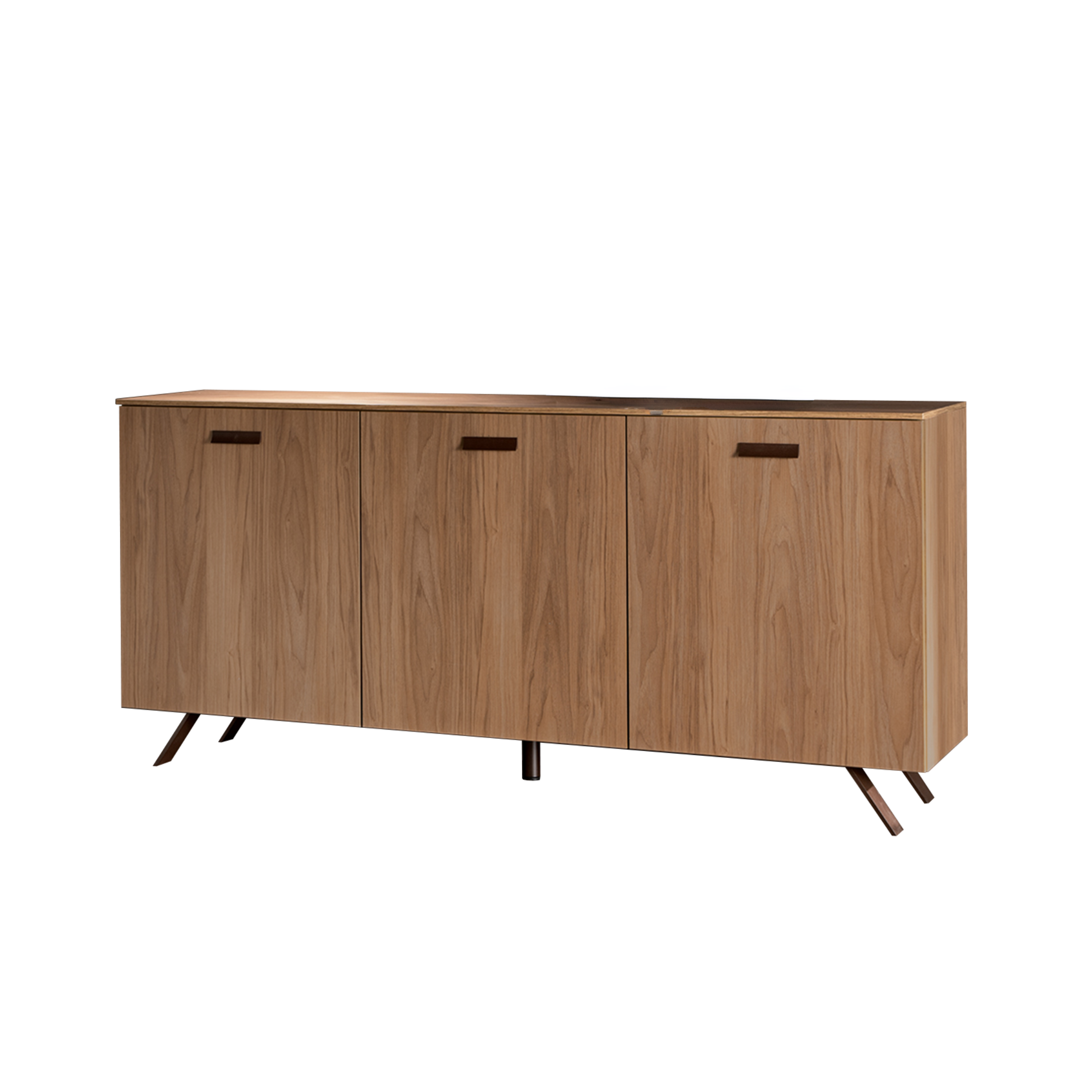 Modern walnut sideboard "Abaco" with 3 doors 180x47.5 cm 85h