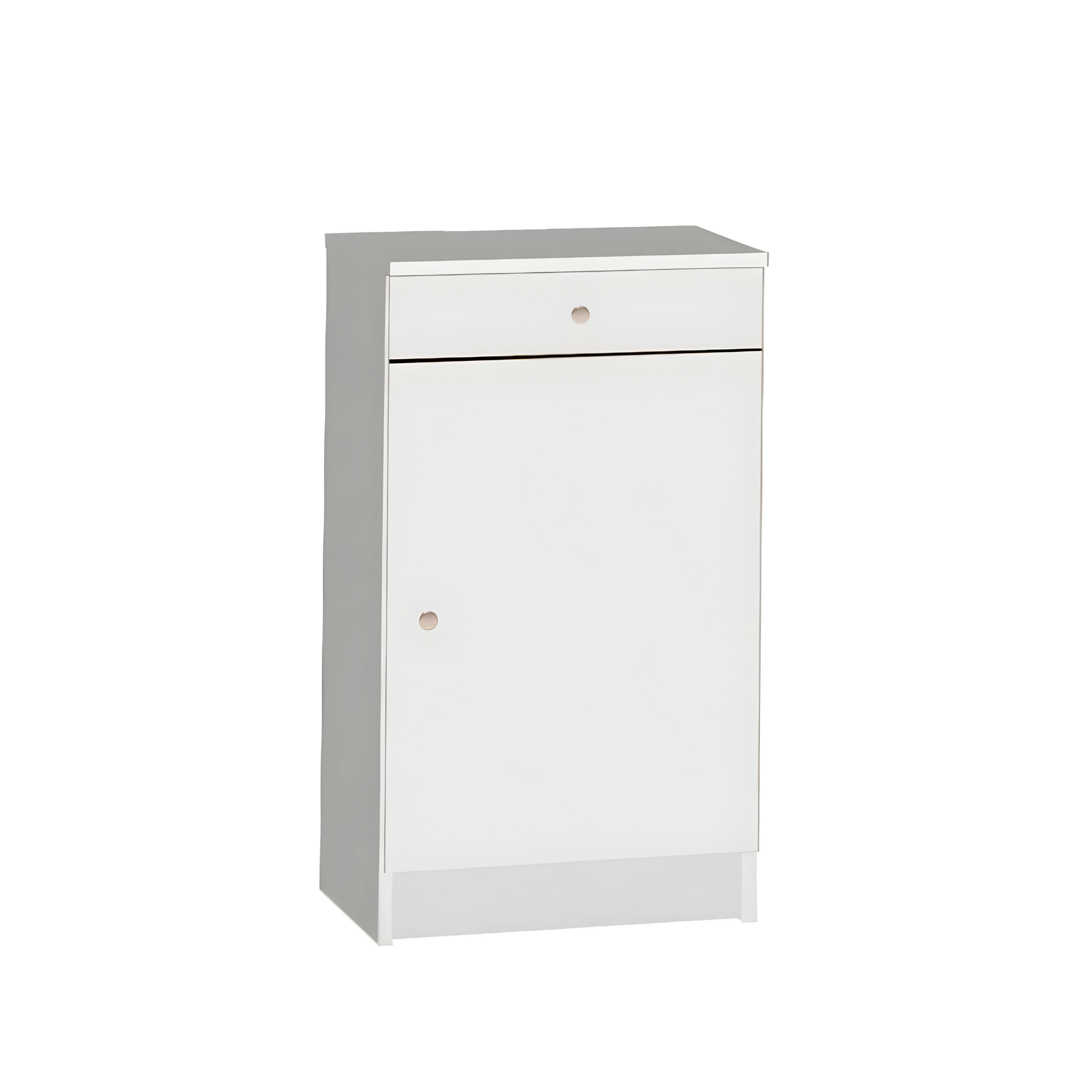 "Eli" modern wooden entrance hall cabinet with 1 door and 1 drawer, 46x34 cm, 80 cm high
