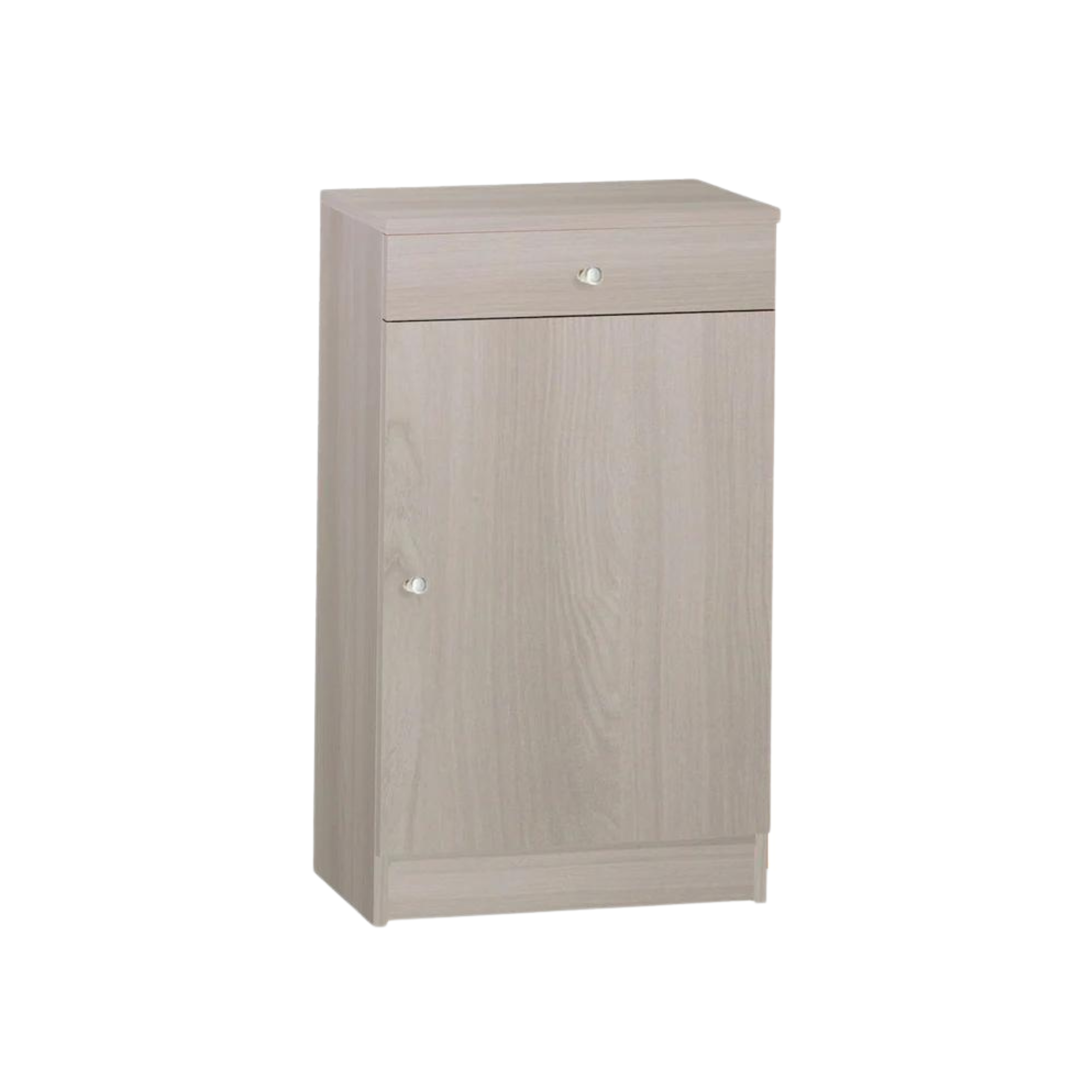 "Eli" modern wooden entrance hall cabinet with 1 door and 1 drawer, 46x34 cm, 80 cm high