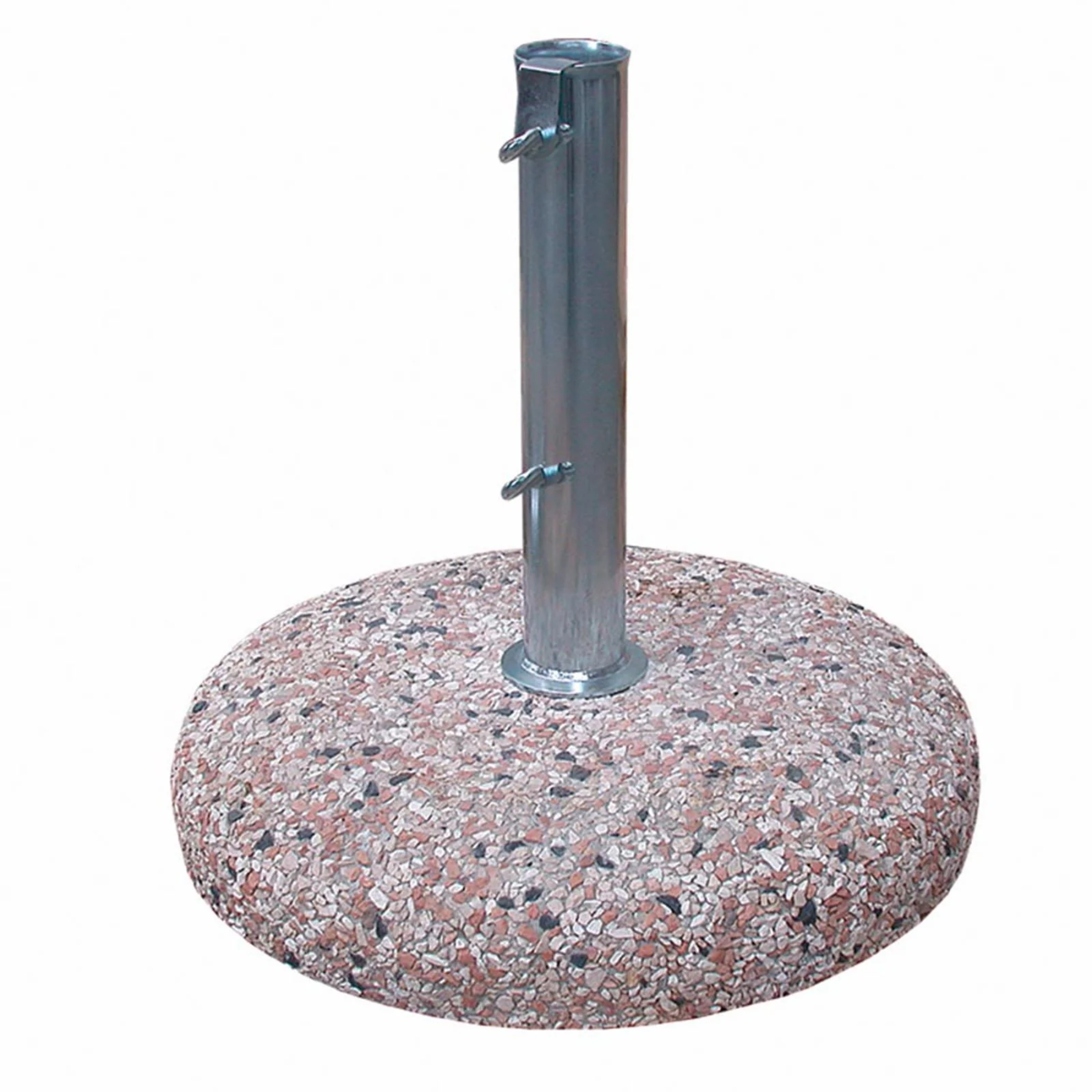 Gravel concrete base for round "Venice" garden umbrellas