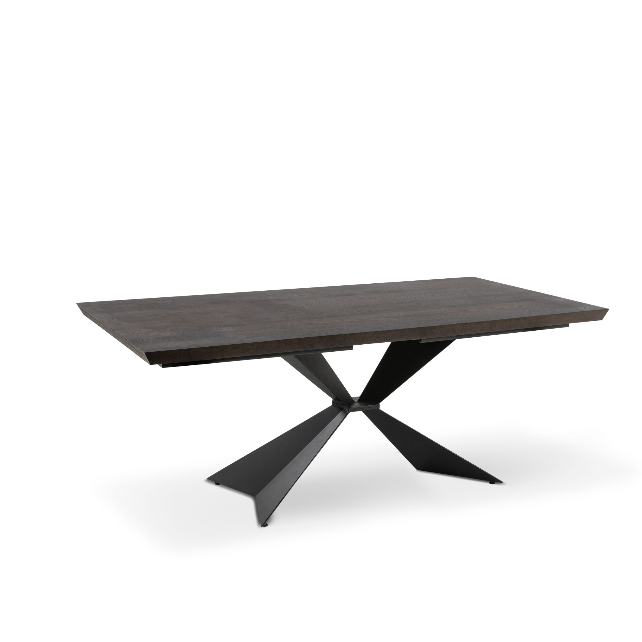 Extendable table "Nilo" wooden top metal legs cm 200/300x100 76h