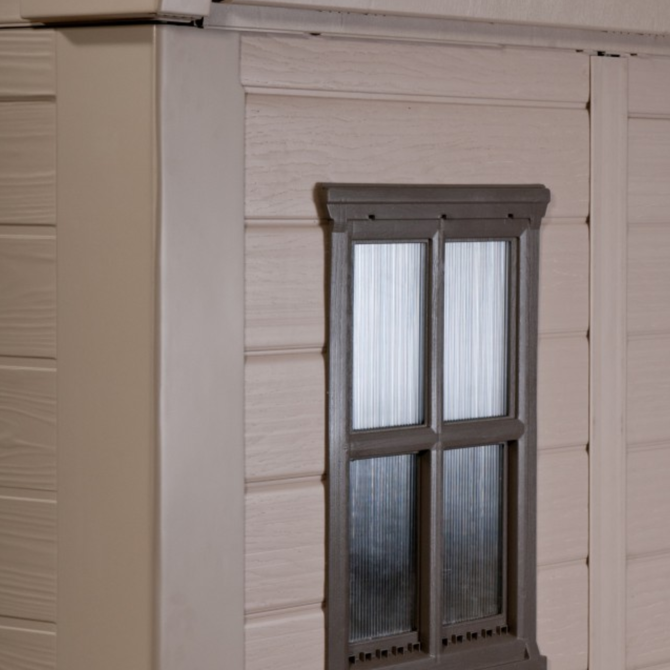 "Sunrise" resin garden shed with floor and internal shelves