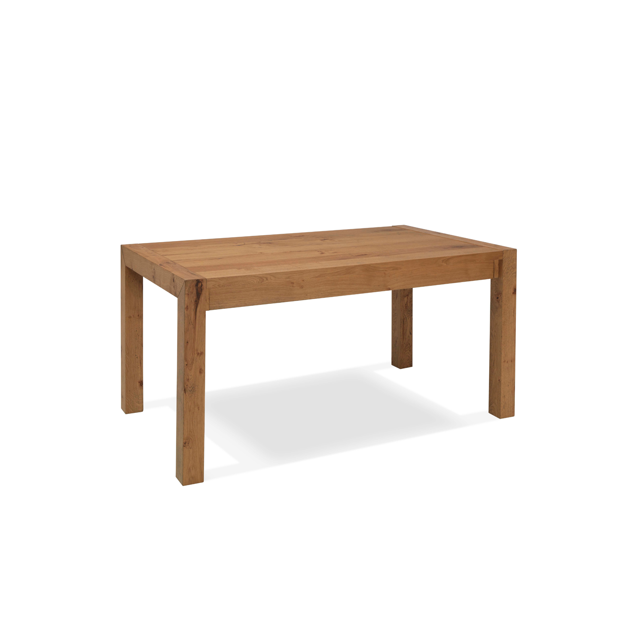 Extendable table "Ethan" with wooden top and legs, 160/240x90 cm, 76 cm high.