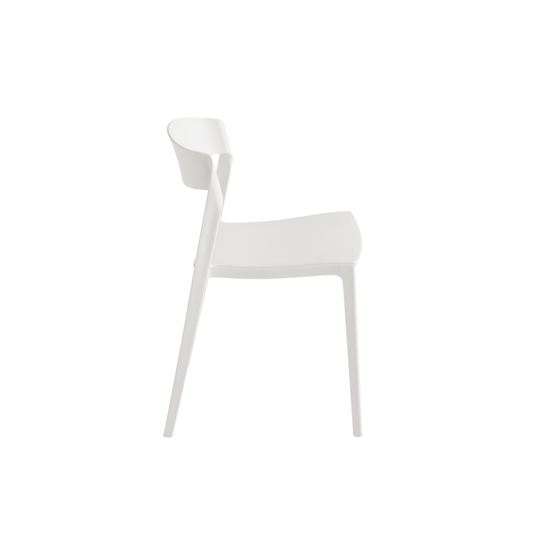 Set of modern stackable dining chairs "Quorathis" in polypropylene cm 49x52 77h
