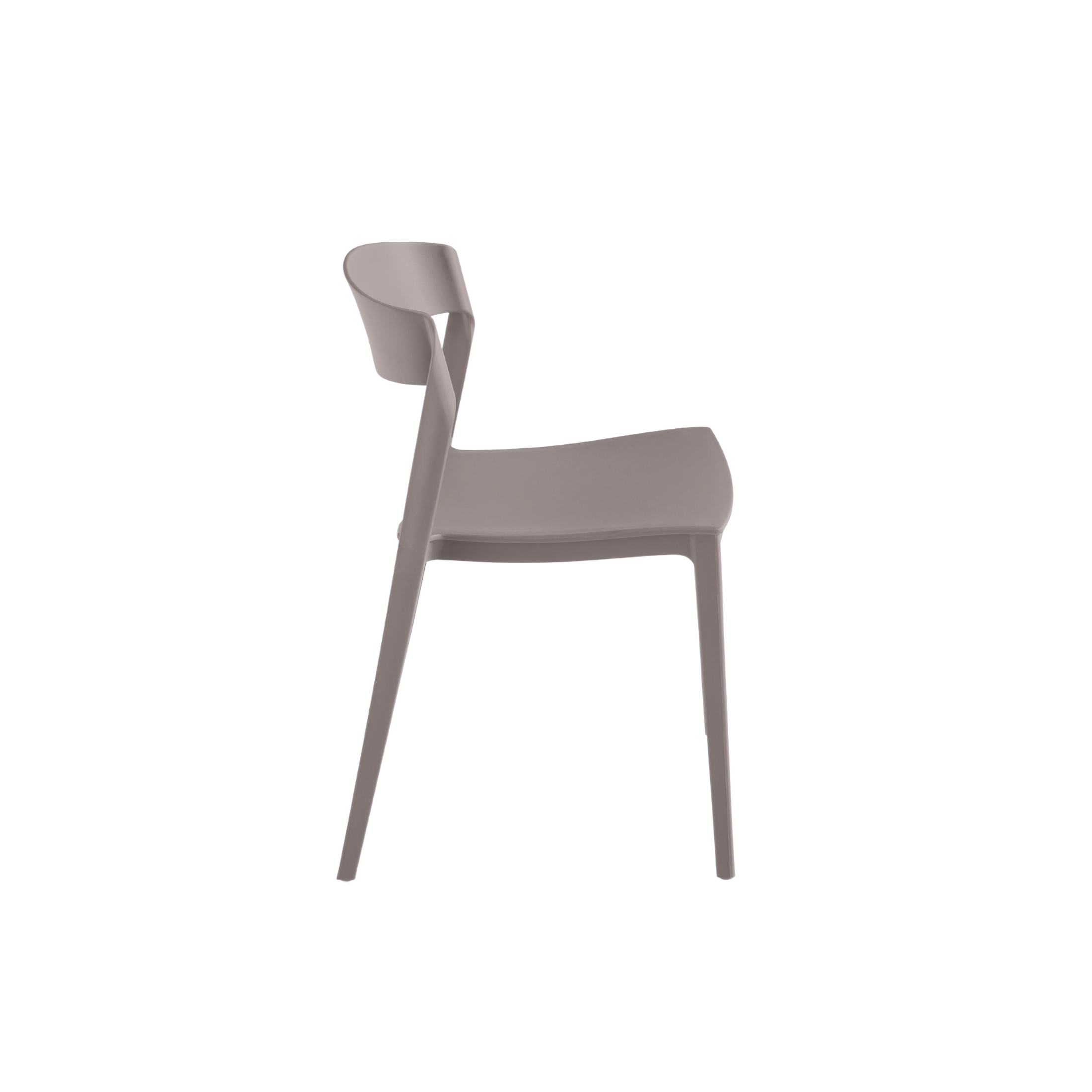 Set of modern stackable dining chairs "Quorathis" in polypropylene cm 49x52 77h