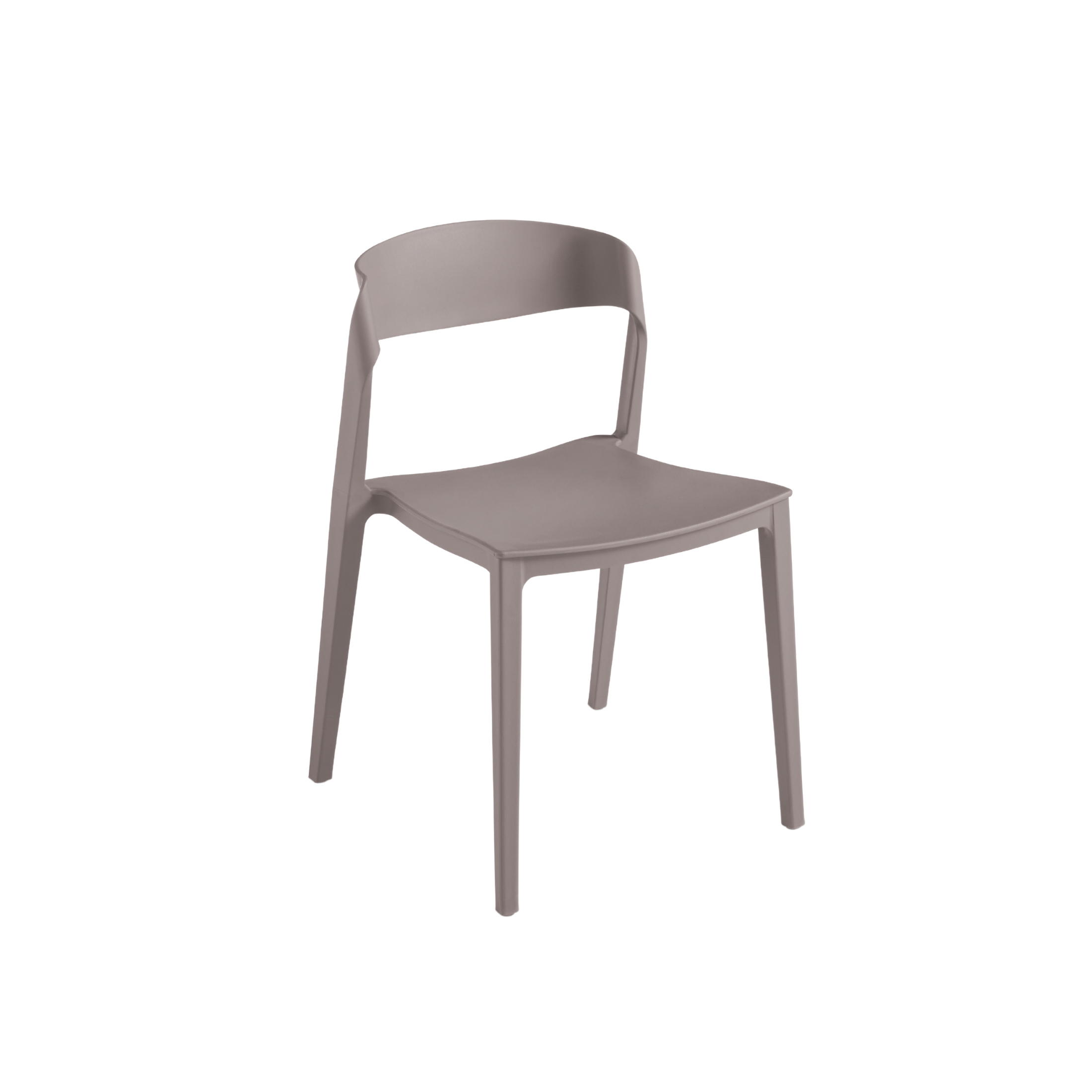 Set of modern stackable dining chairs "Quorathis" in polypropylene cm 49x52 77h
