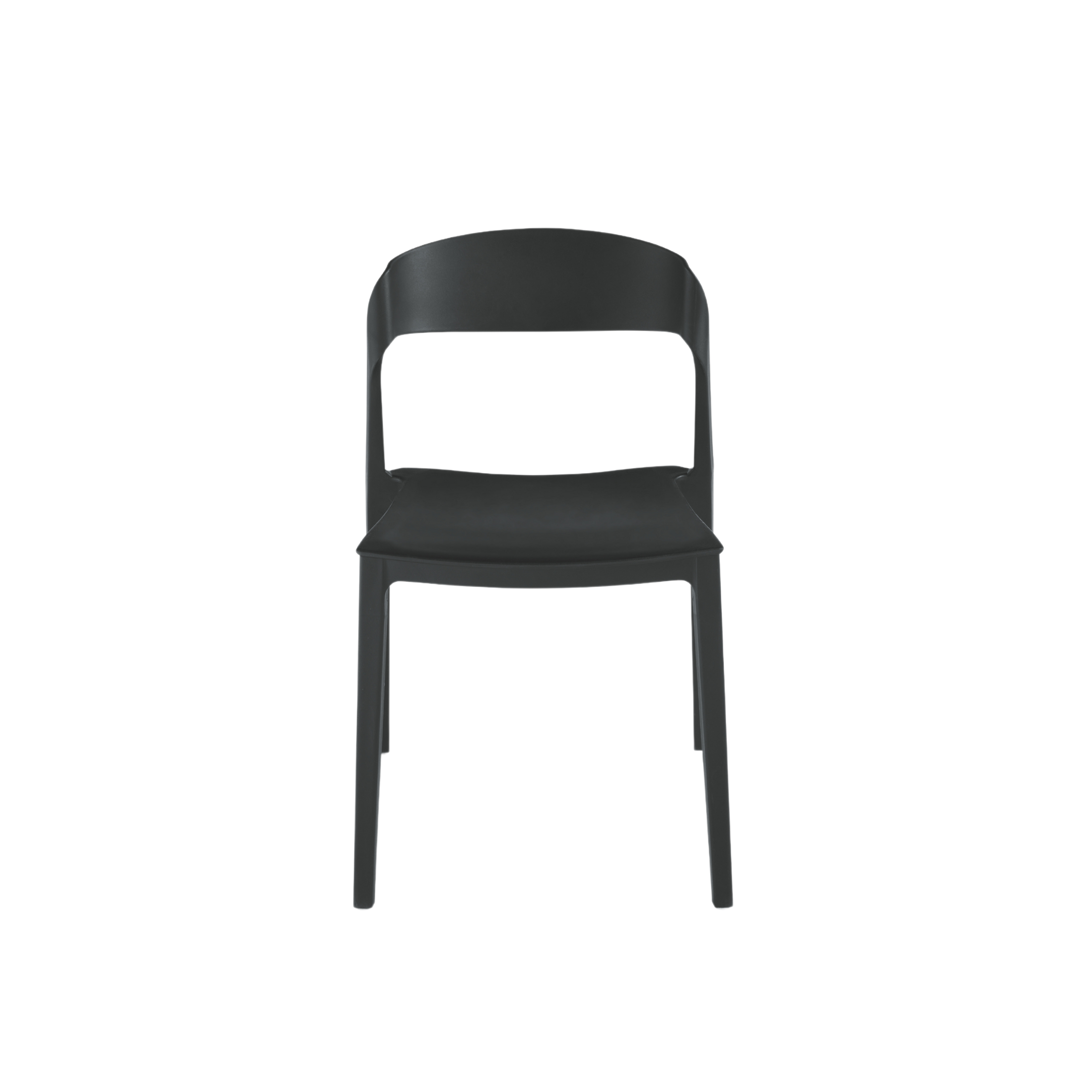 Set of modern stackable dining chairs "Quorathis" in polypropylene cm 49x52 77h