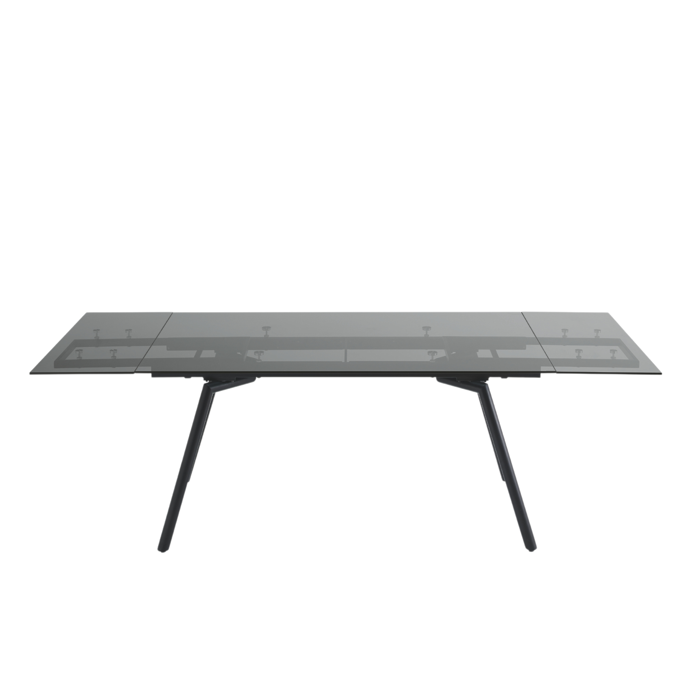 Extendable table "Rhea" with two extensions and glass top cm 160/240x90 76h