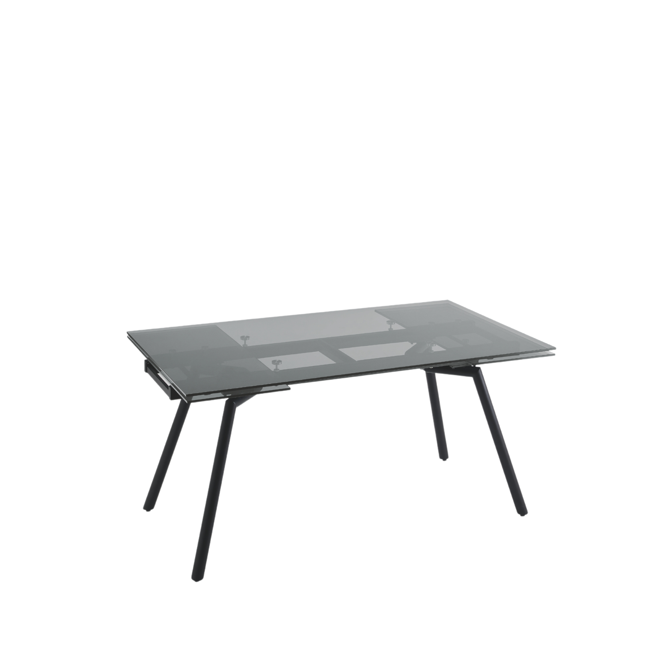 Extendable table "Rhea" with two extensions and glass top cm 160/240x90 76h