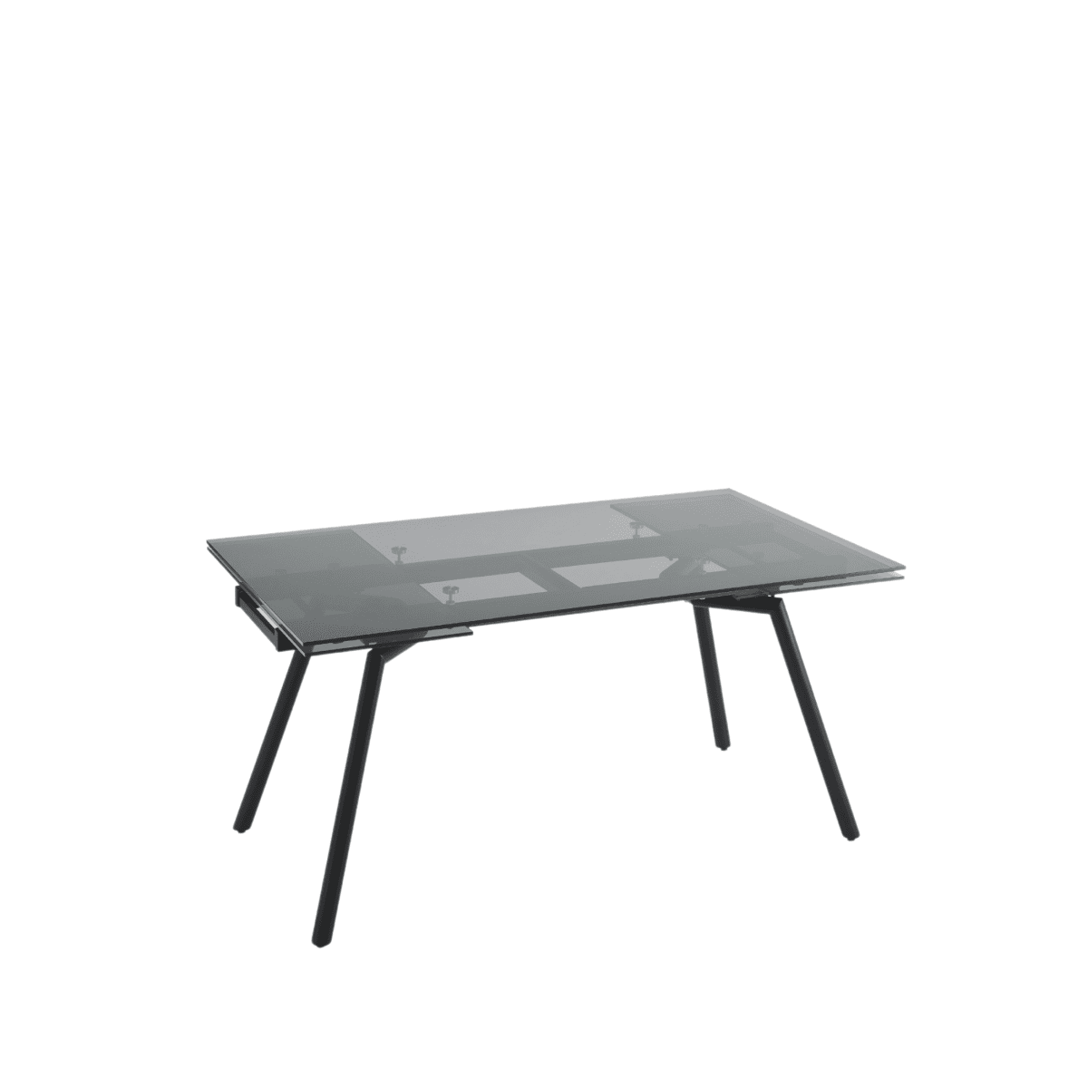 Tavolo allungabile "Rhea" con due allunghe e piano in vetro cm 160/240x90 76h - MondoViro