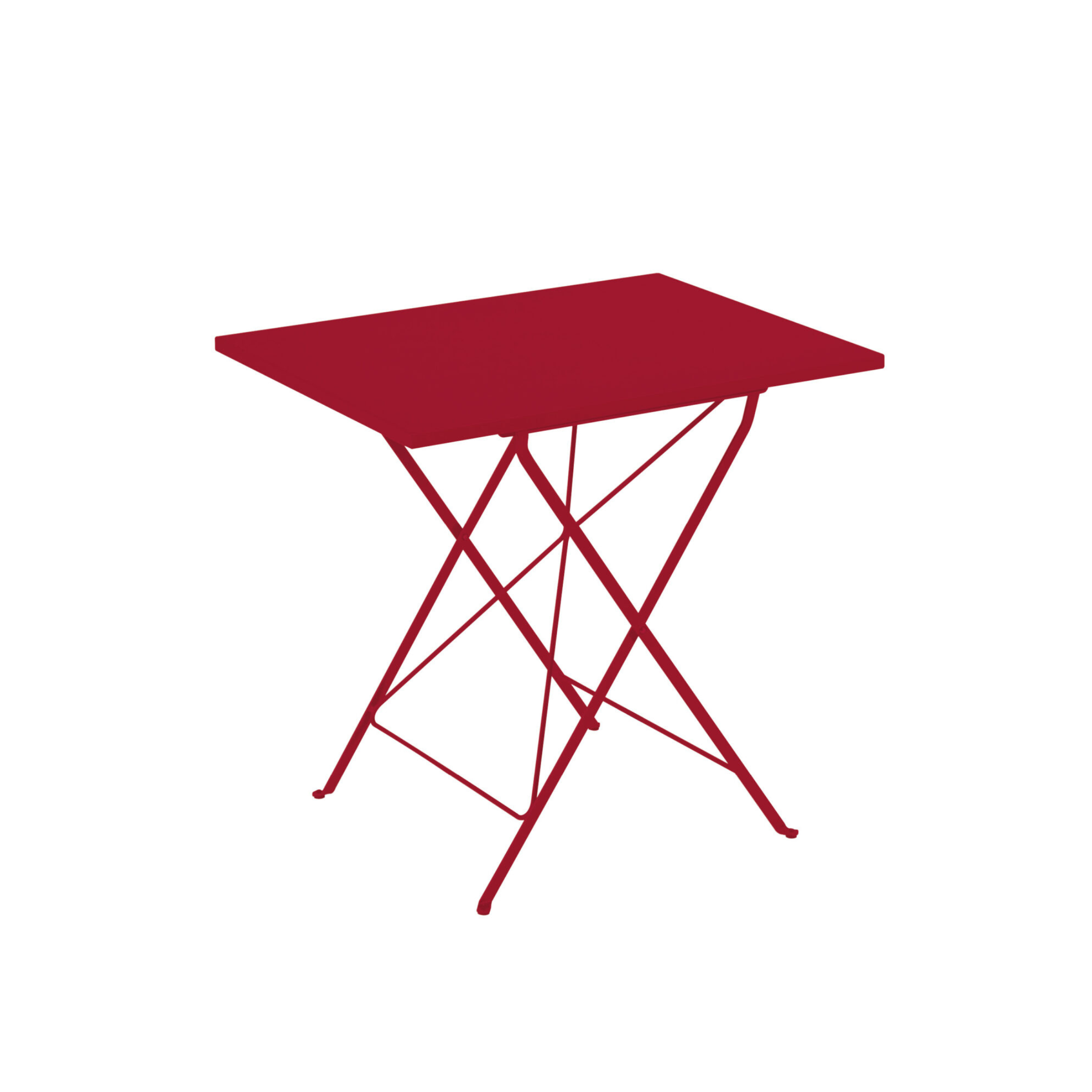 "Step" folding square table in galvanized metal for the garden, height 75 cm
