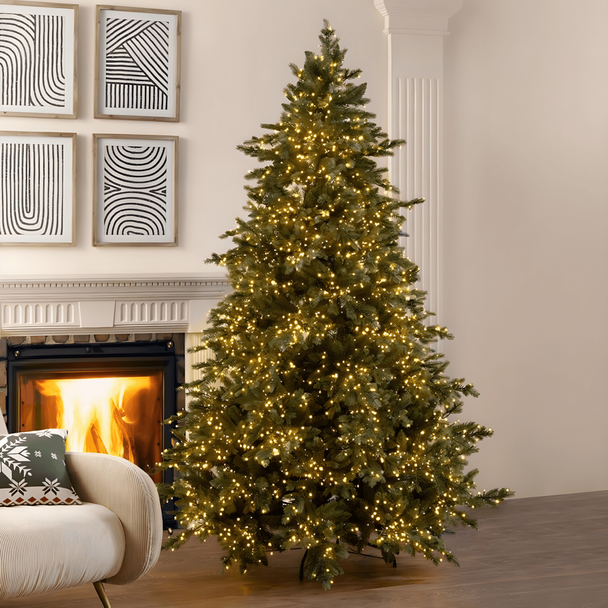 Albero di Natale "Rugiada" con luci LED in PE effetto Real Touch + PVC di altissima qualità - MondoViro