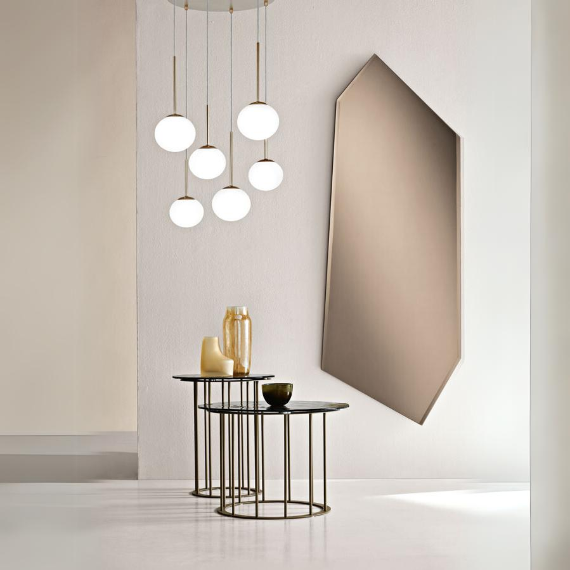 Modern "Squared" frameless wall mirror, 80x180 cm