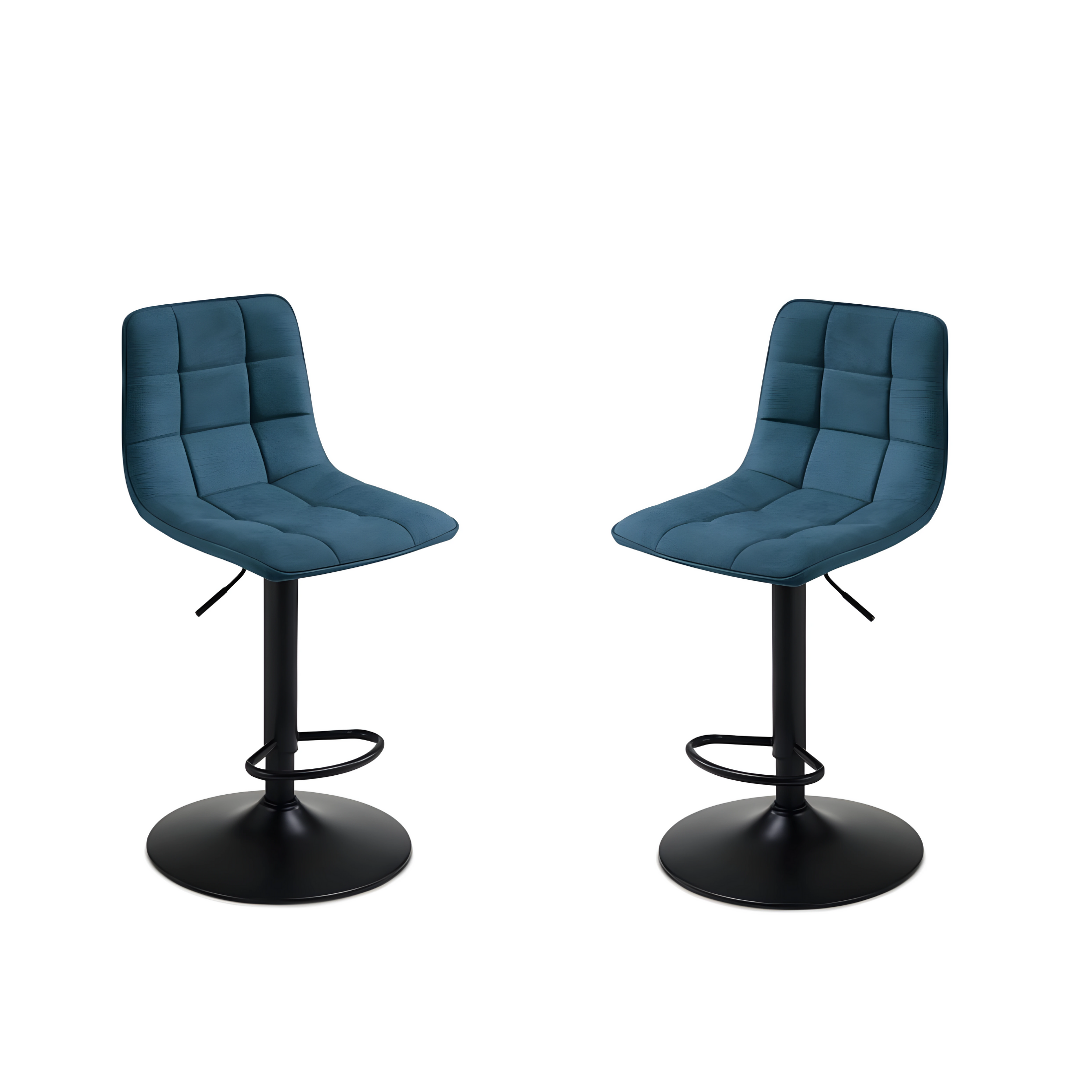 Set of "Milly" fabric stools with padded seat, 45x45 cm, 91h