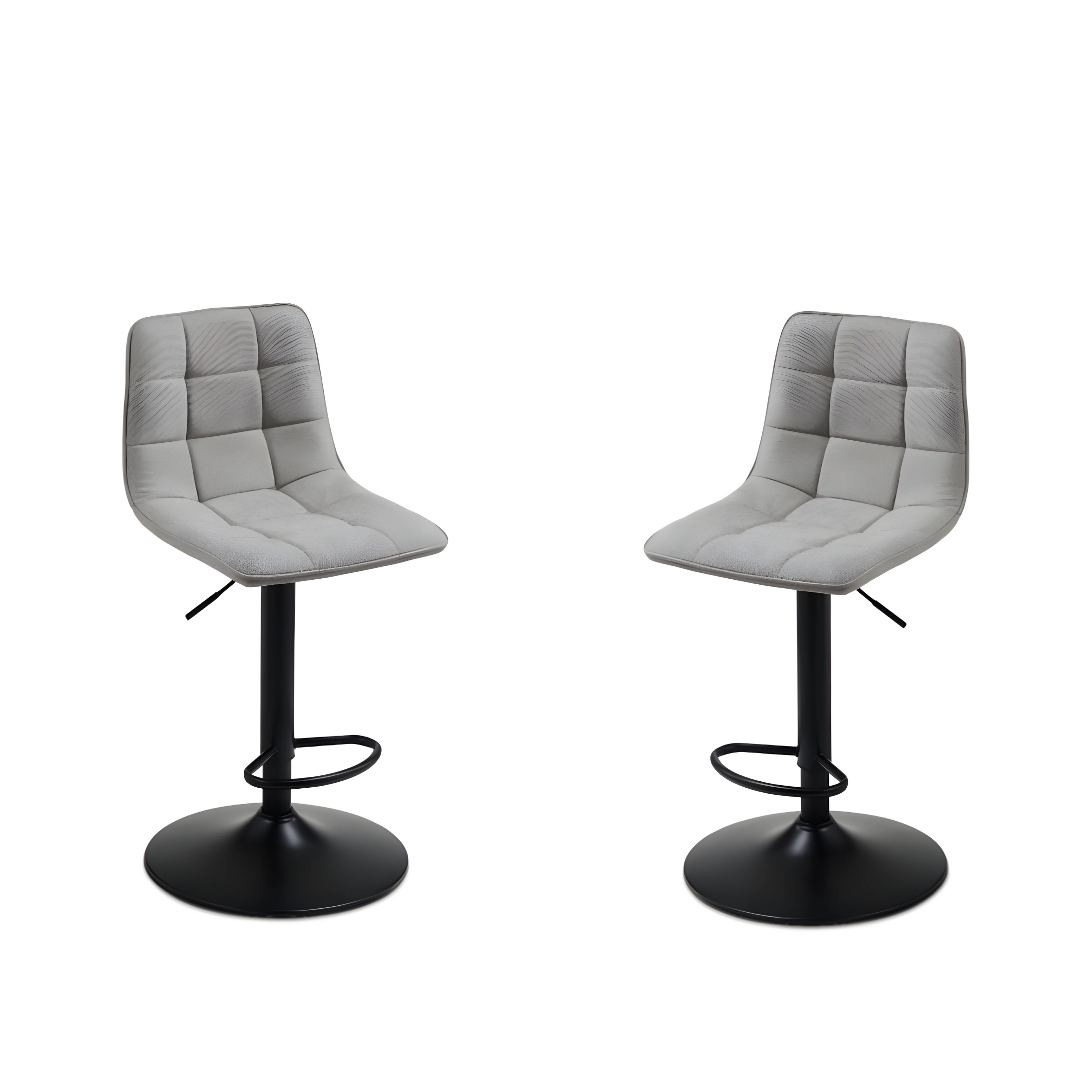 Set of "Milly" fabric stools with padded seat, 45x45 cm, 91h