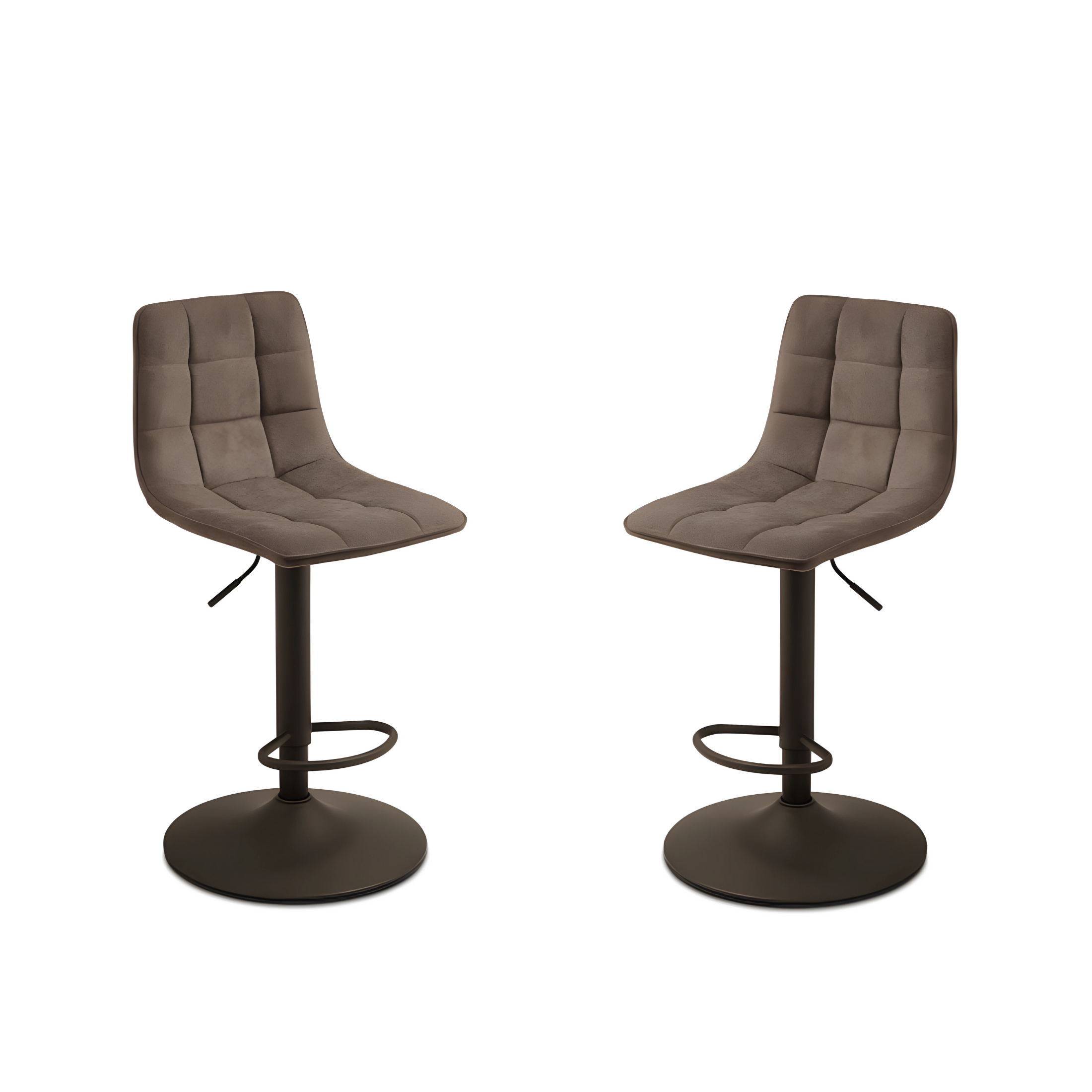 Set of "Milly" fabric stools with padded seat, 45x45 cm, 91h