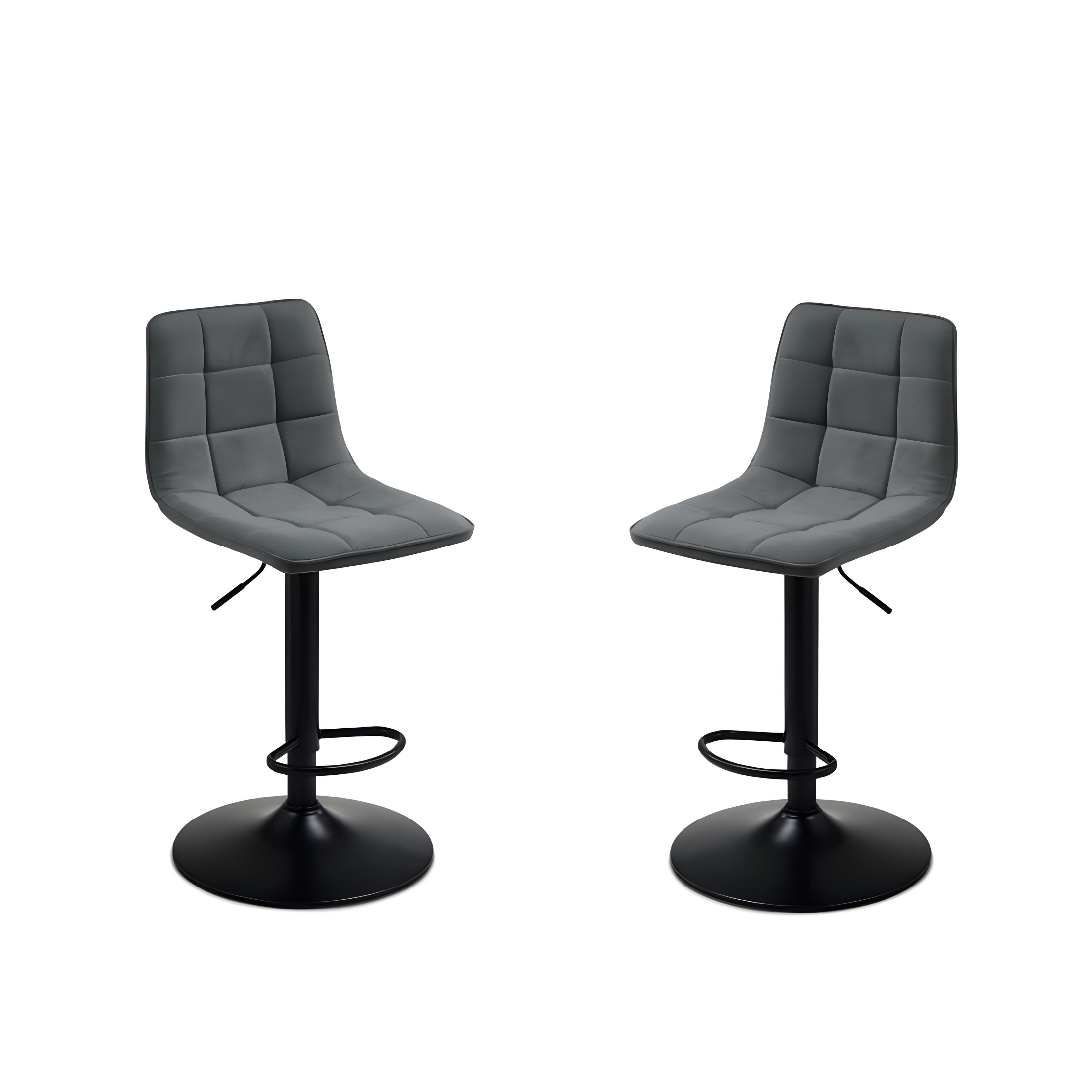 Set of "Milly" fabric stools with padded seat, 45x45 cm, 91h