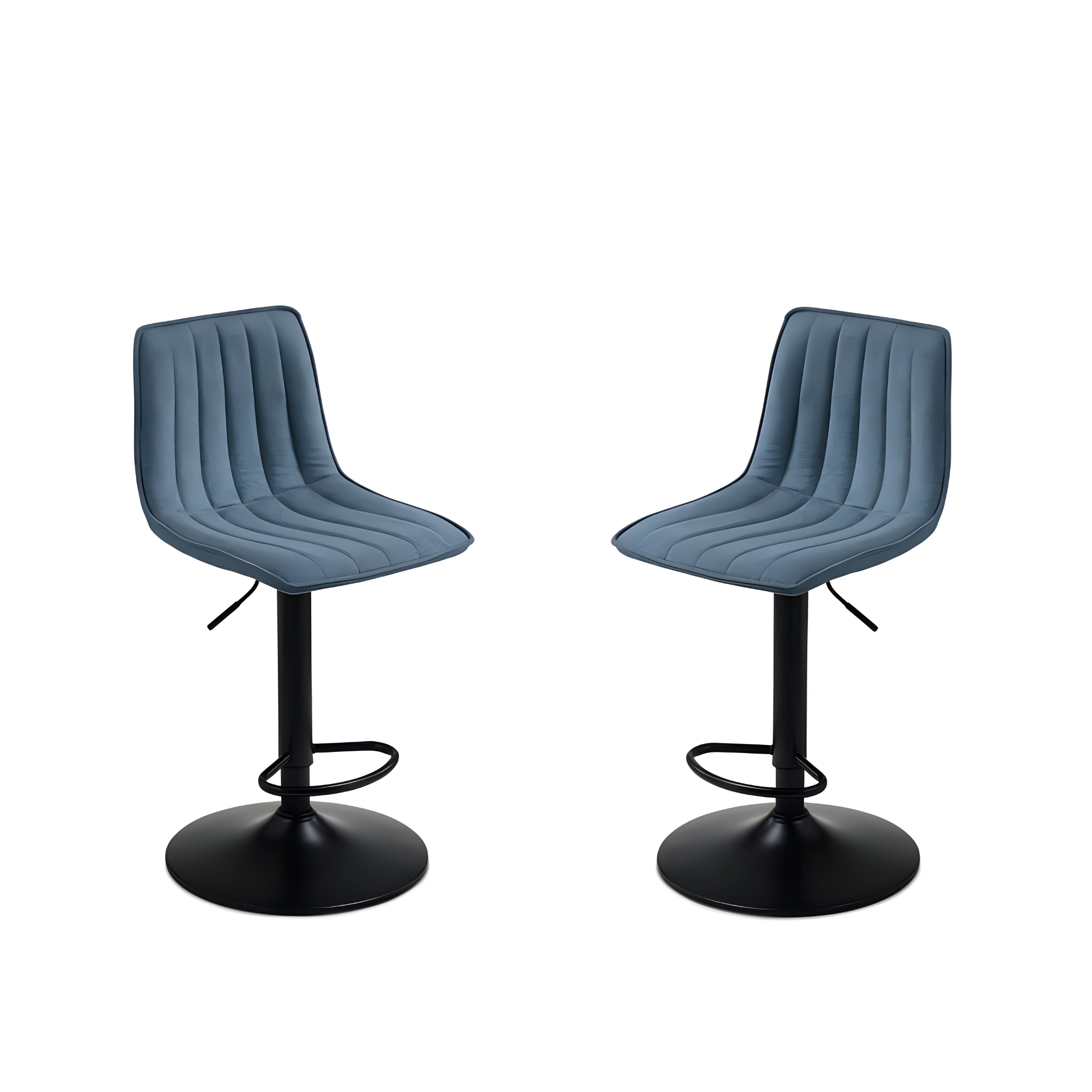 Set of "Palmer" padded fabric stools, 45x45 cm, 91h