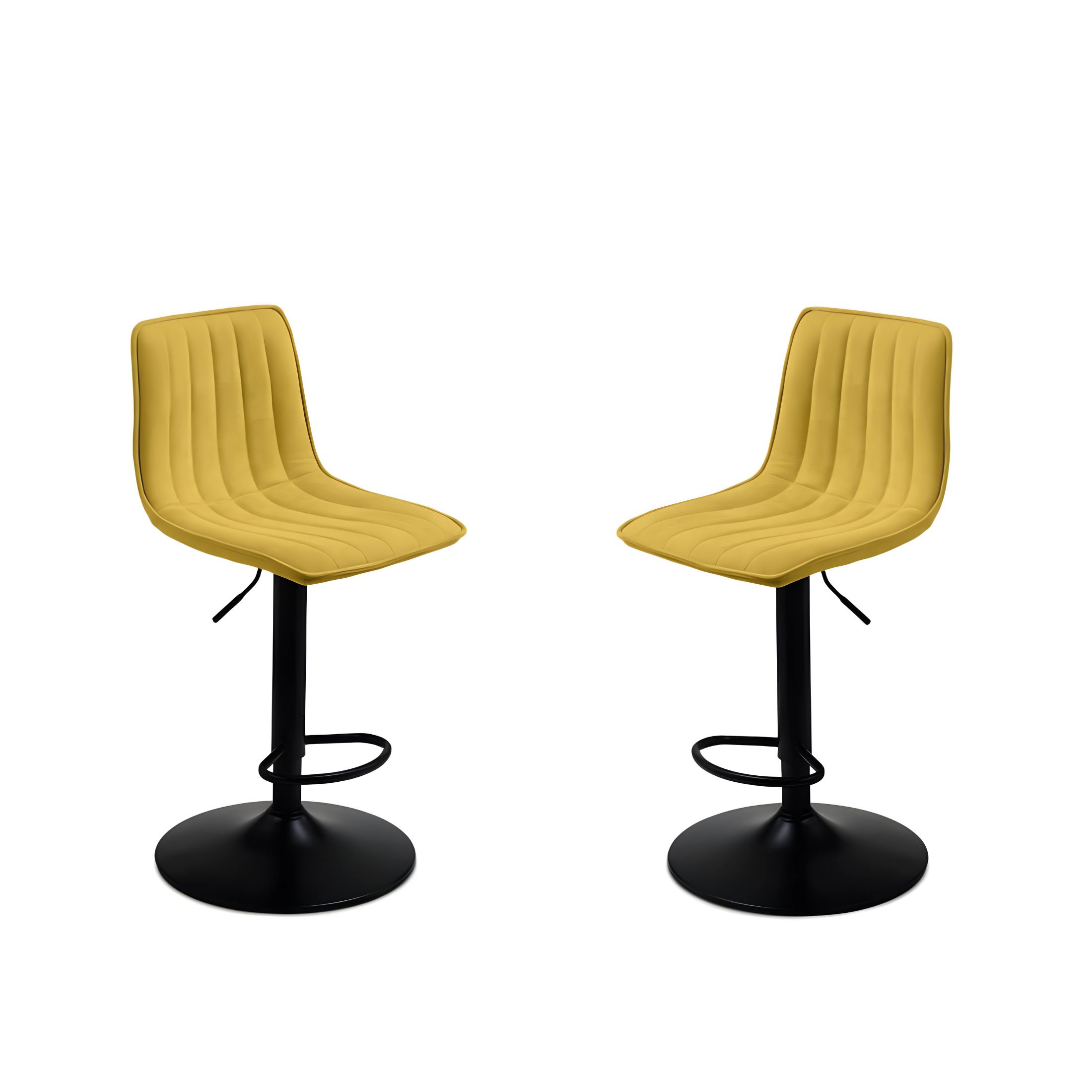 Set of "Palmer" padded fabric stools, 45x45 cm, 91h