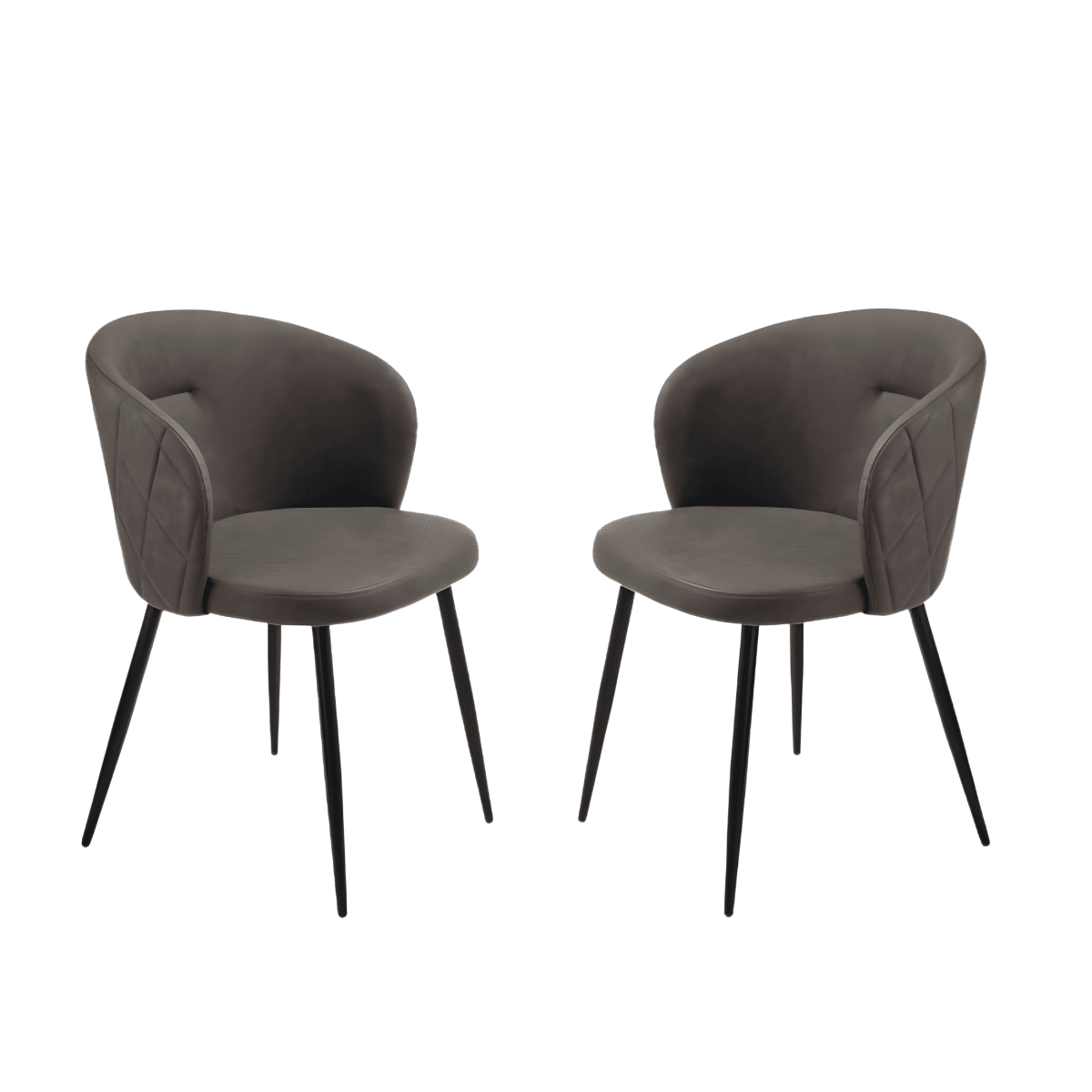 Set sedie da pranzo "Boston" in ecopelle cm 56x55 78h - MondoViro