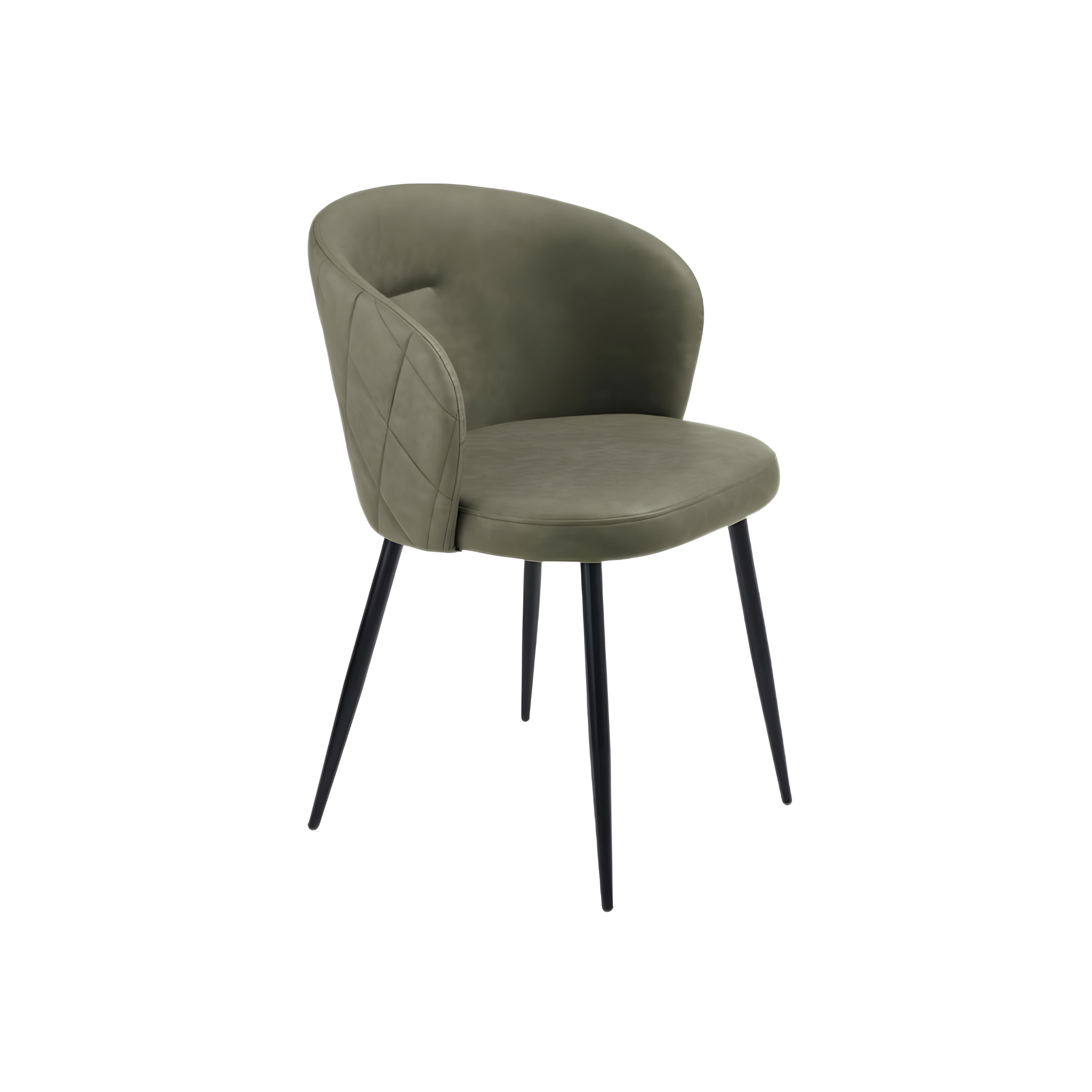 "Boston" dining chair set in eco-leather, 56x55 cm, 78h