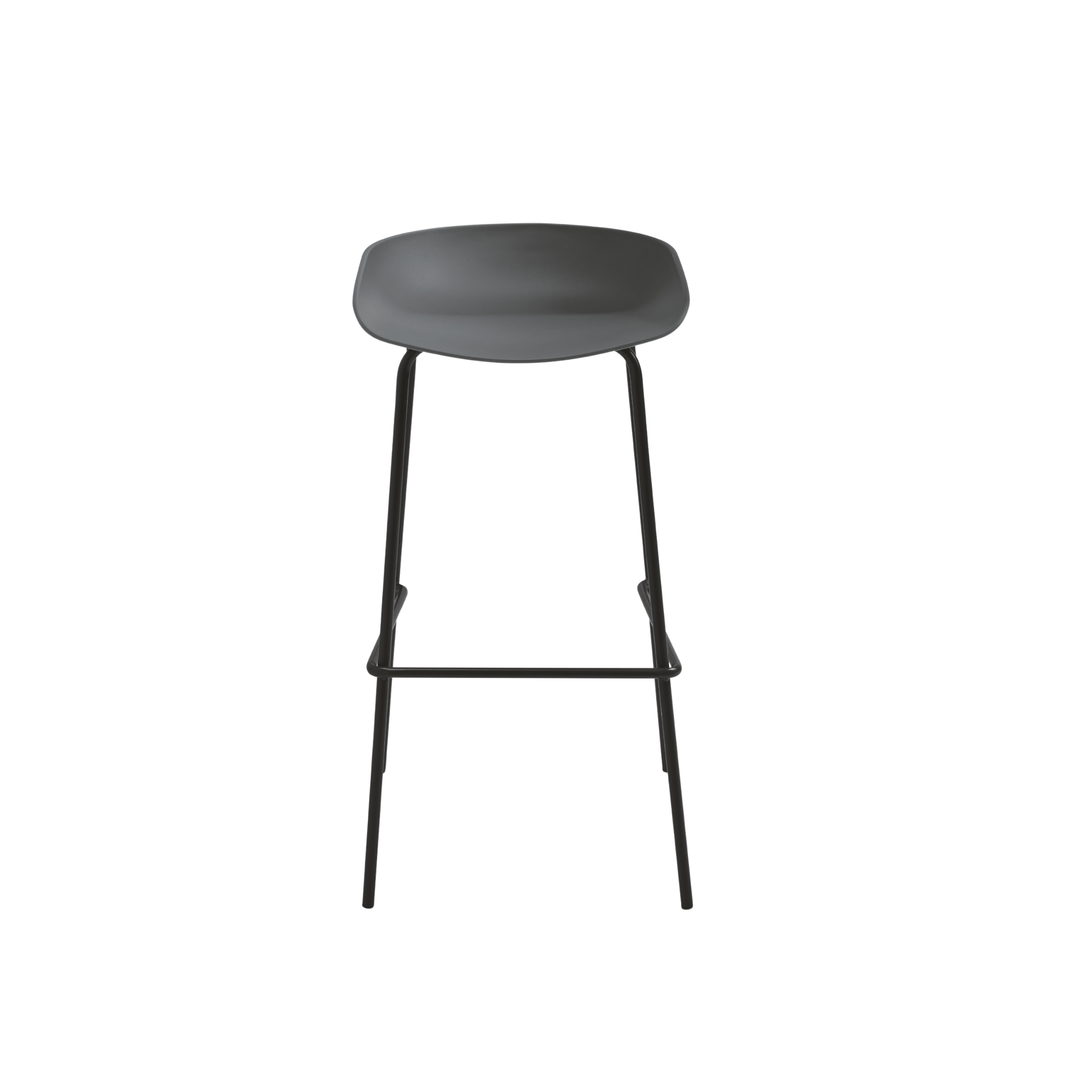Set of modern "Solan" polypropylene stools with metal frame, 43x48 cm, 72.5 cm high.