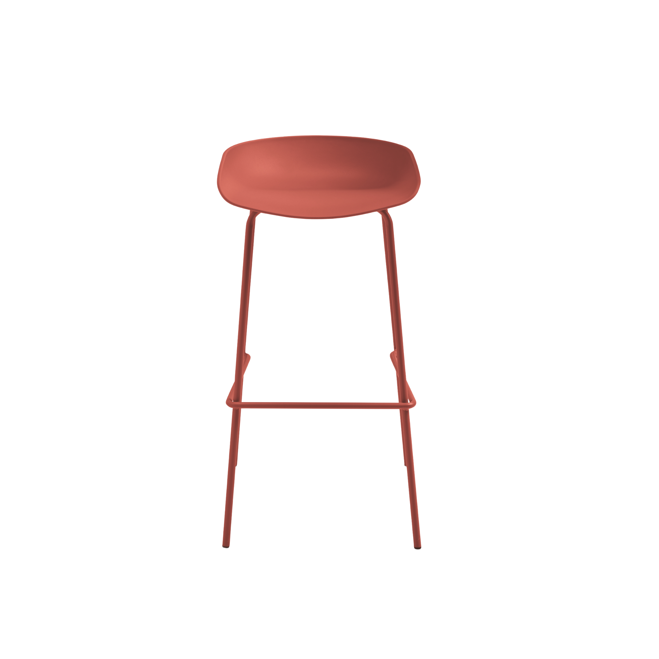 Set of modern "Solan" polypropylene stools with metal frame, 43x48 cm, 72.5 cm high.