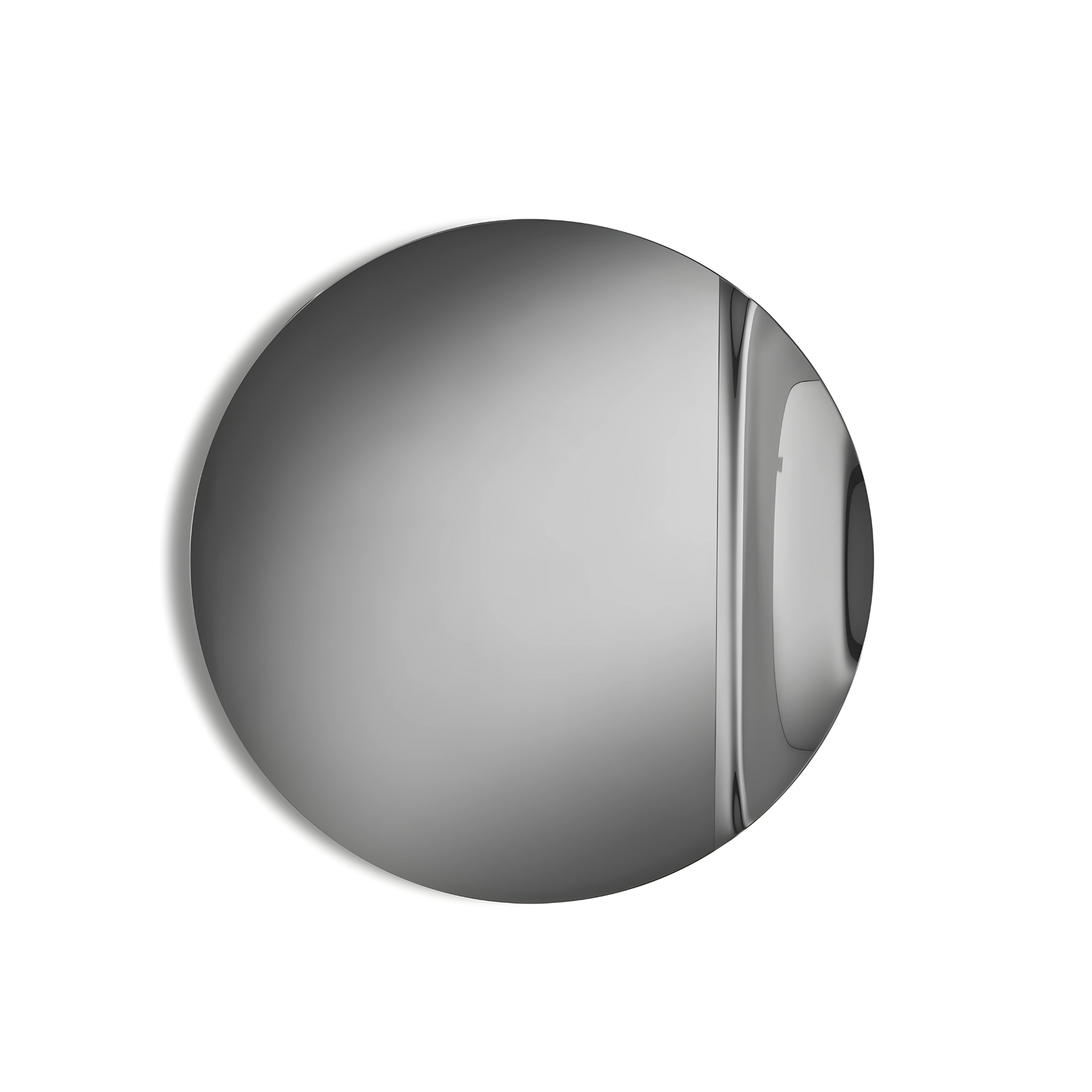 "Dante" modern round frameless wall mirror for the living room