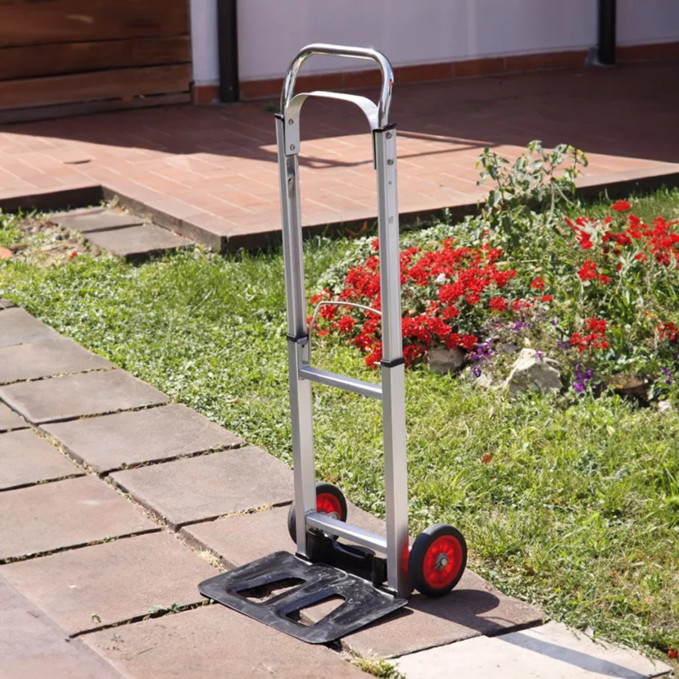 "Sami" foldable aluminum trolley with 2 wheels