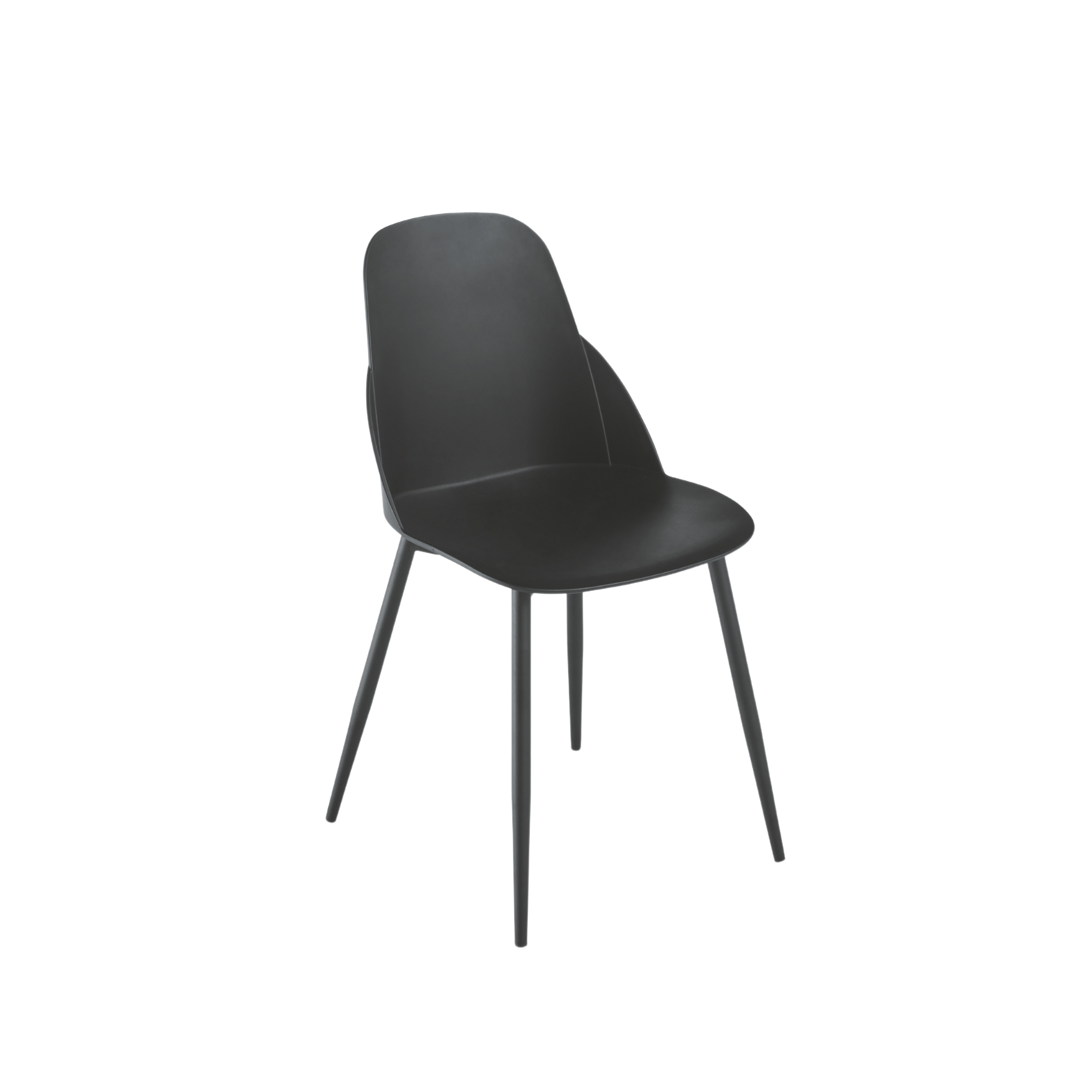 Set of modern "Solinea" chairs in polypropylene with metal frame cm 44x51 82h