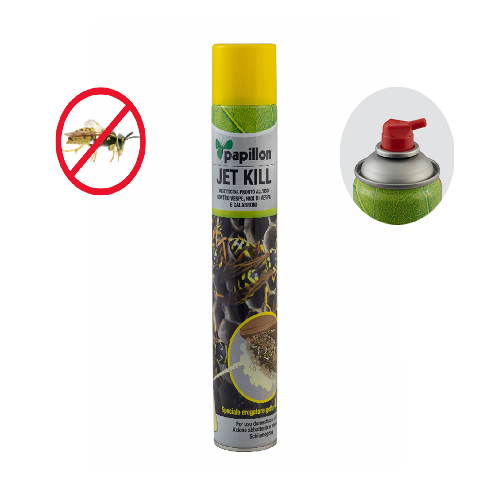 Fast-acting spray insecticide against wasps, hornets, flies, mosquitoes, cockroaches and nests