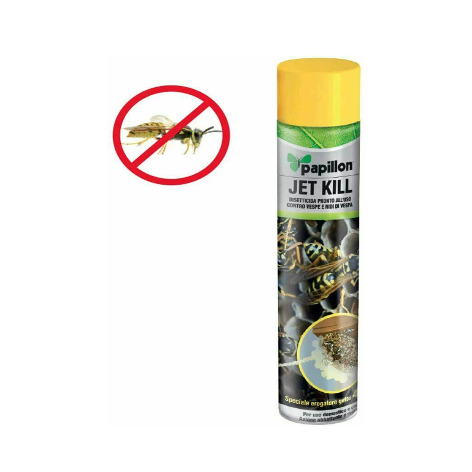 Fast-acting spray insecticide against wasps, hornets, flies, mosquitoes, cockroaches and nests