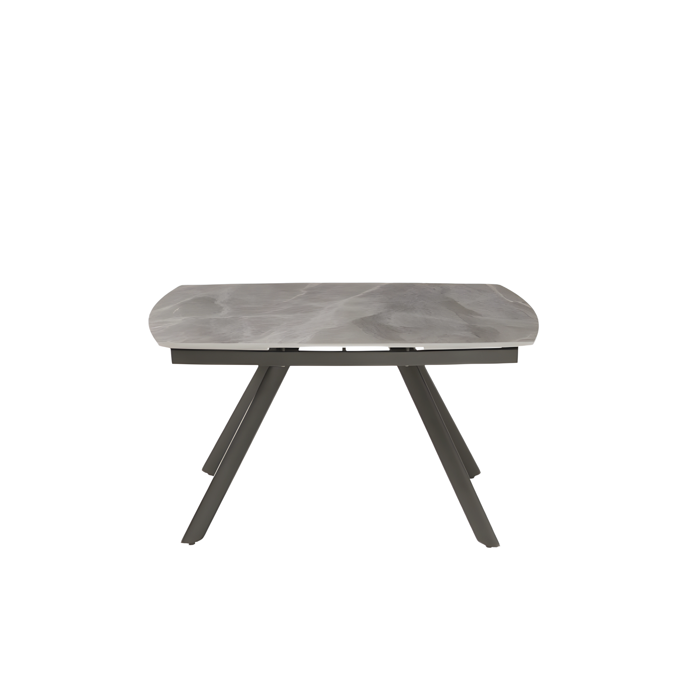 Extendable "Igor" table with marble-effect stone top, 140x90 cm, 76 cm high