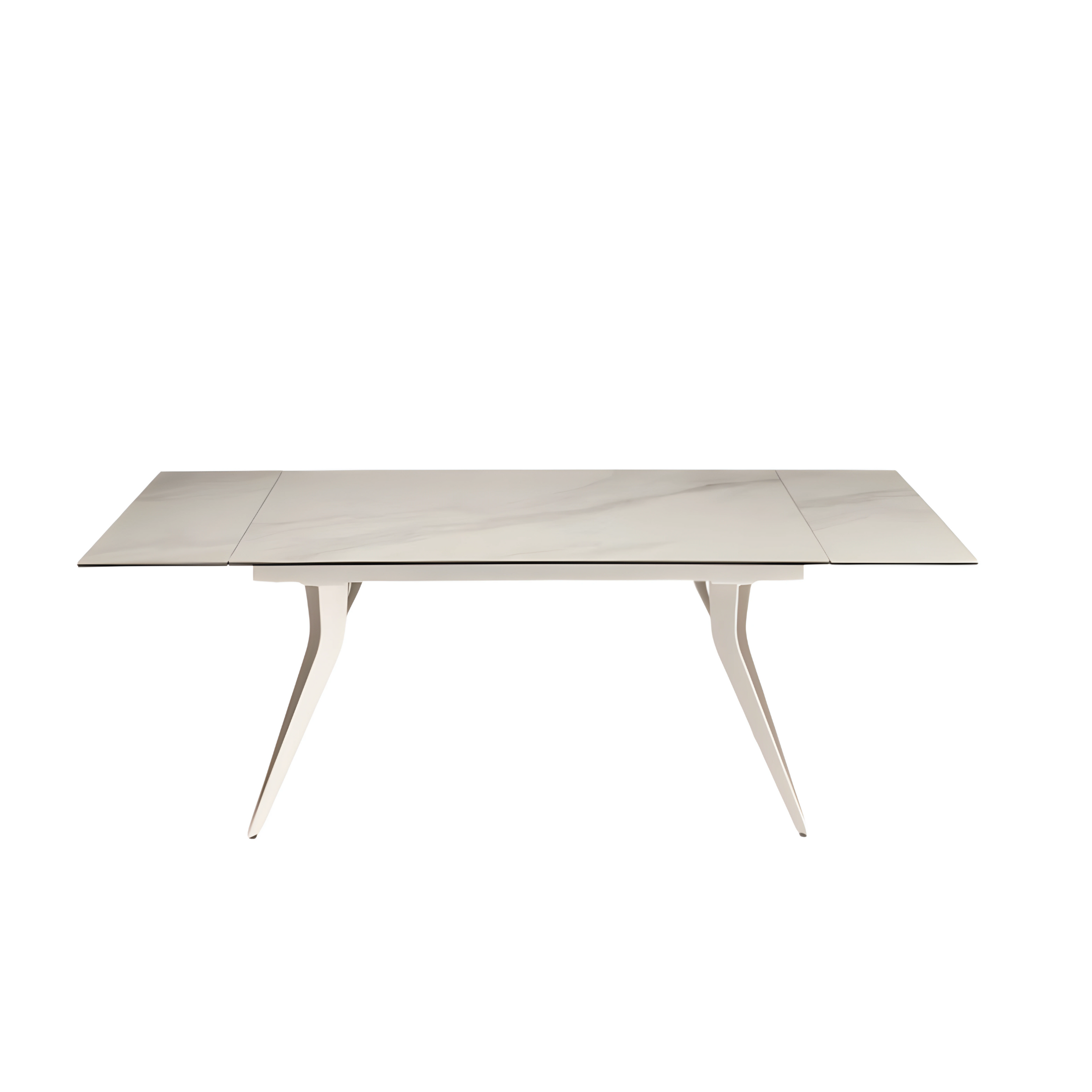 "Artico" extendable table with marble-effect stone top, 160x90 cm, 75 cm high