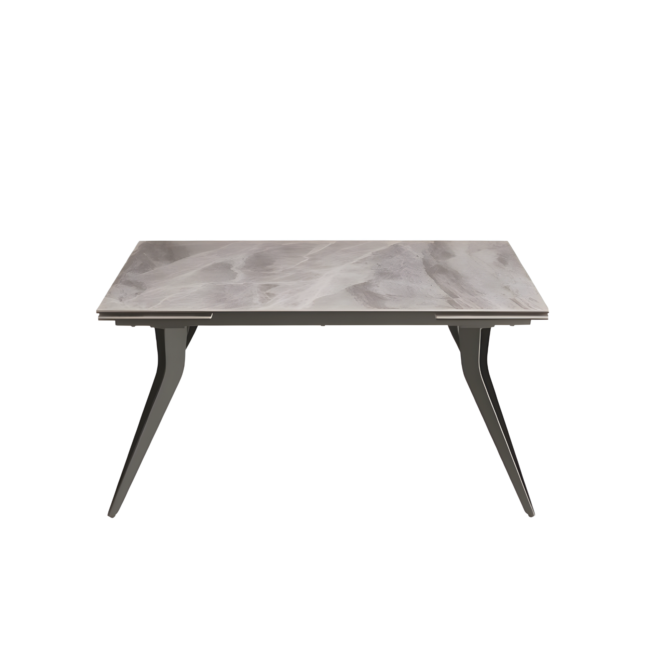 "Artico" extendable table with marble-effect stone top, 160x90 cm, 75 cm high
