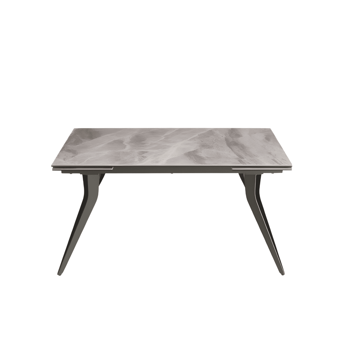 Tavolo allungabile "Artico" con piano in pietra effetto marmo cm 160x90 75h - MondoViro