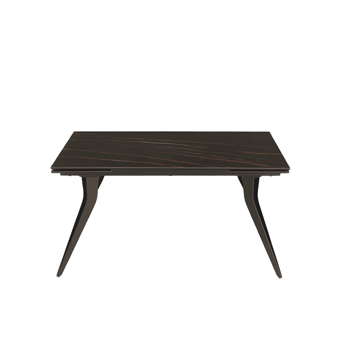 Tavolo allungabile "Artico" con piano in pietra effetto marmo cm 160x90 75h - MondoViro