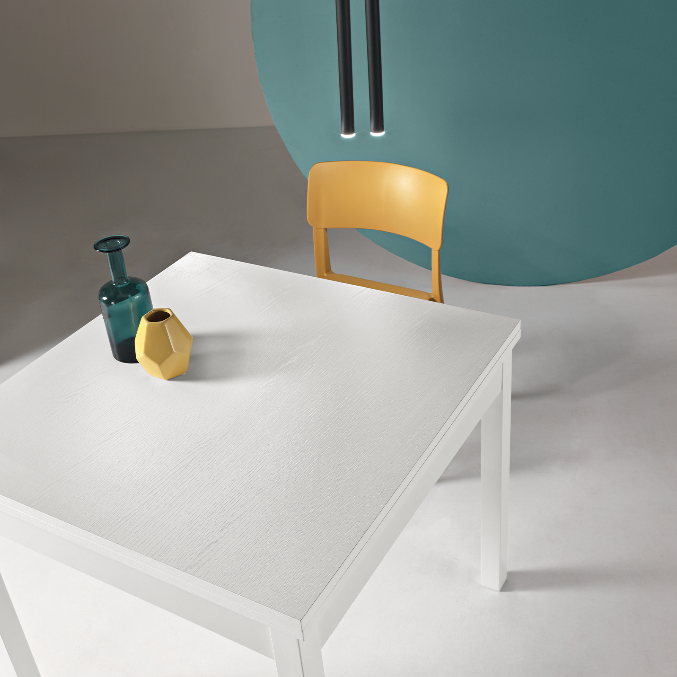 Modern extendable table "Torian" with book-like opening mechanism, 90/180x90 cm, 78h