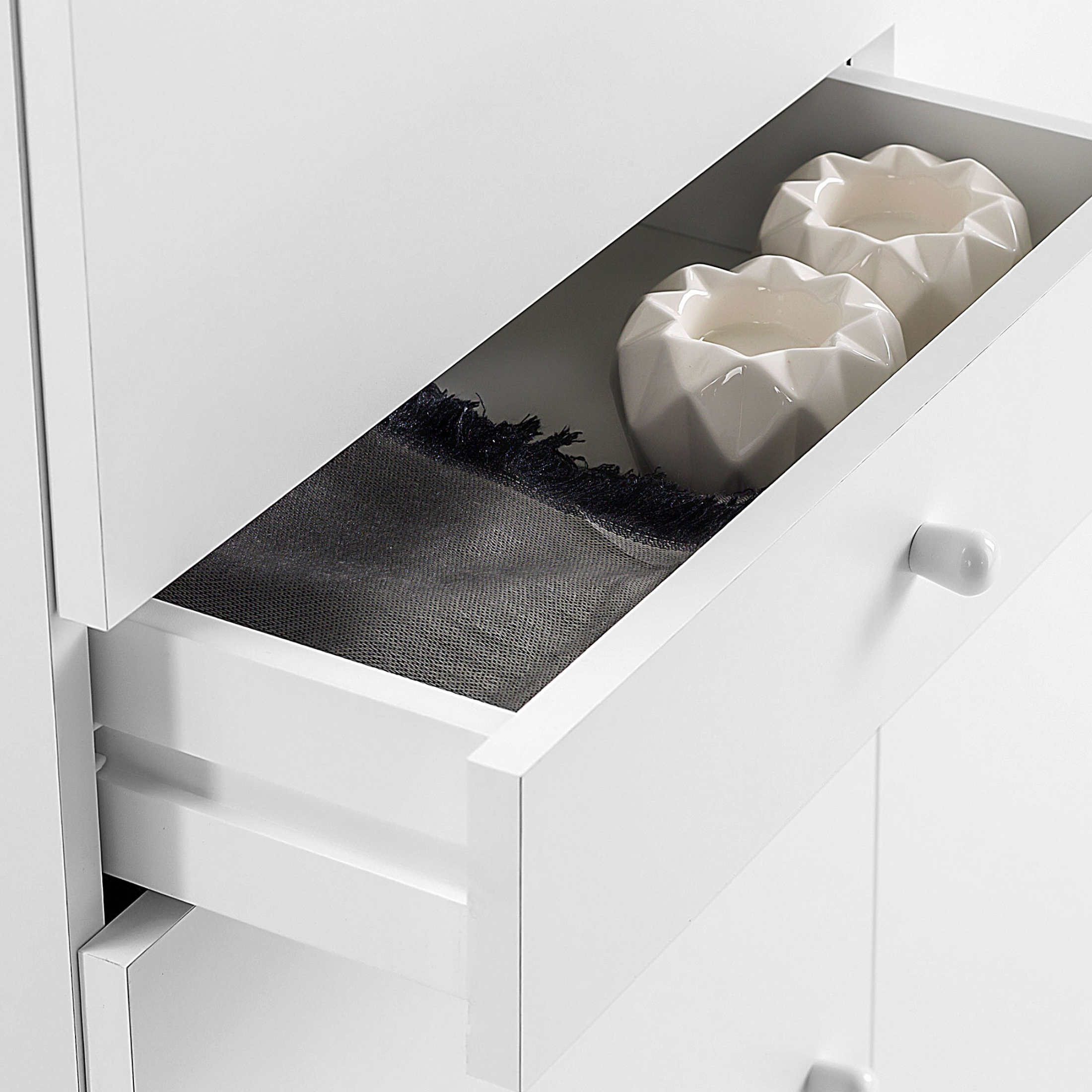 Wooden cabinet with 3 doors and 1 drawer, "Vanity" cm 77x34 147h